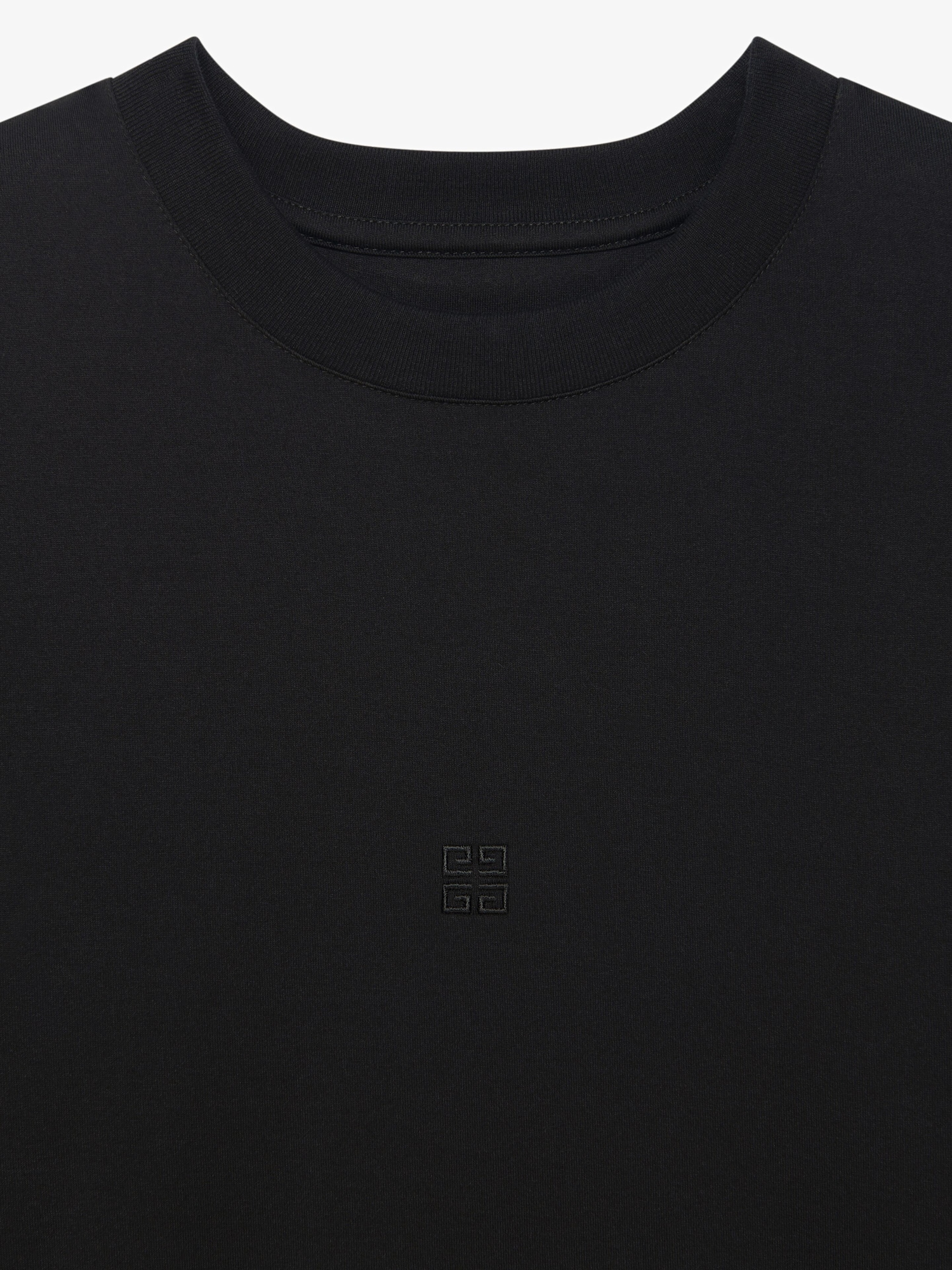 Classic fit t-shirt in bi-material 4G pattern in - black | Givenchy US