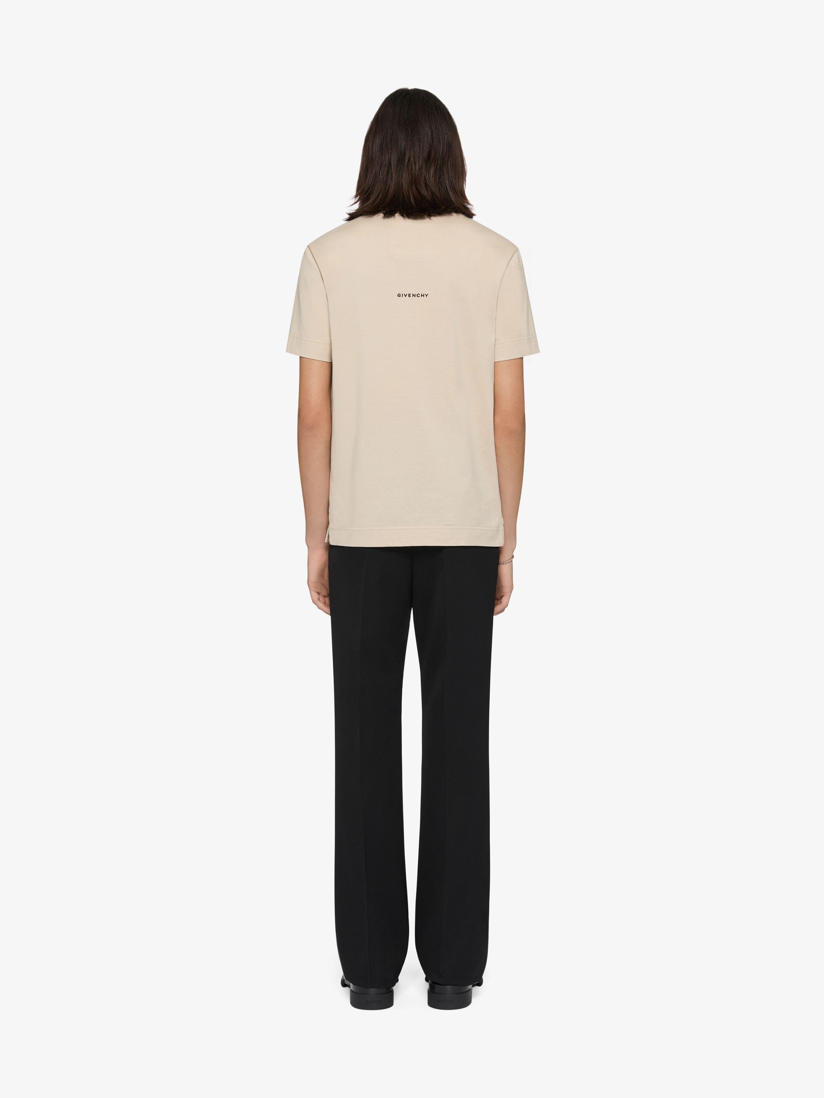 Slim fit t-shirt in cotton with 4G embroidery in - light Slim fit t-shirt in cotton with 4G embroidery in - light