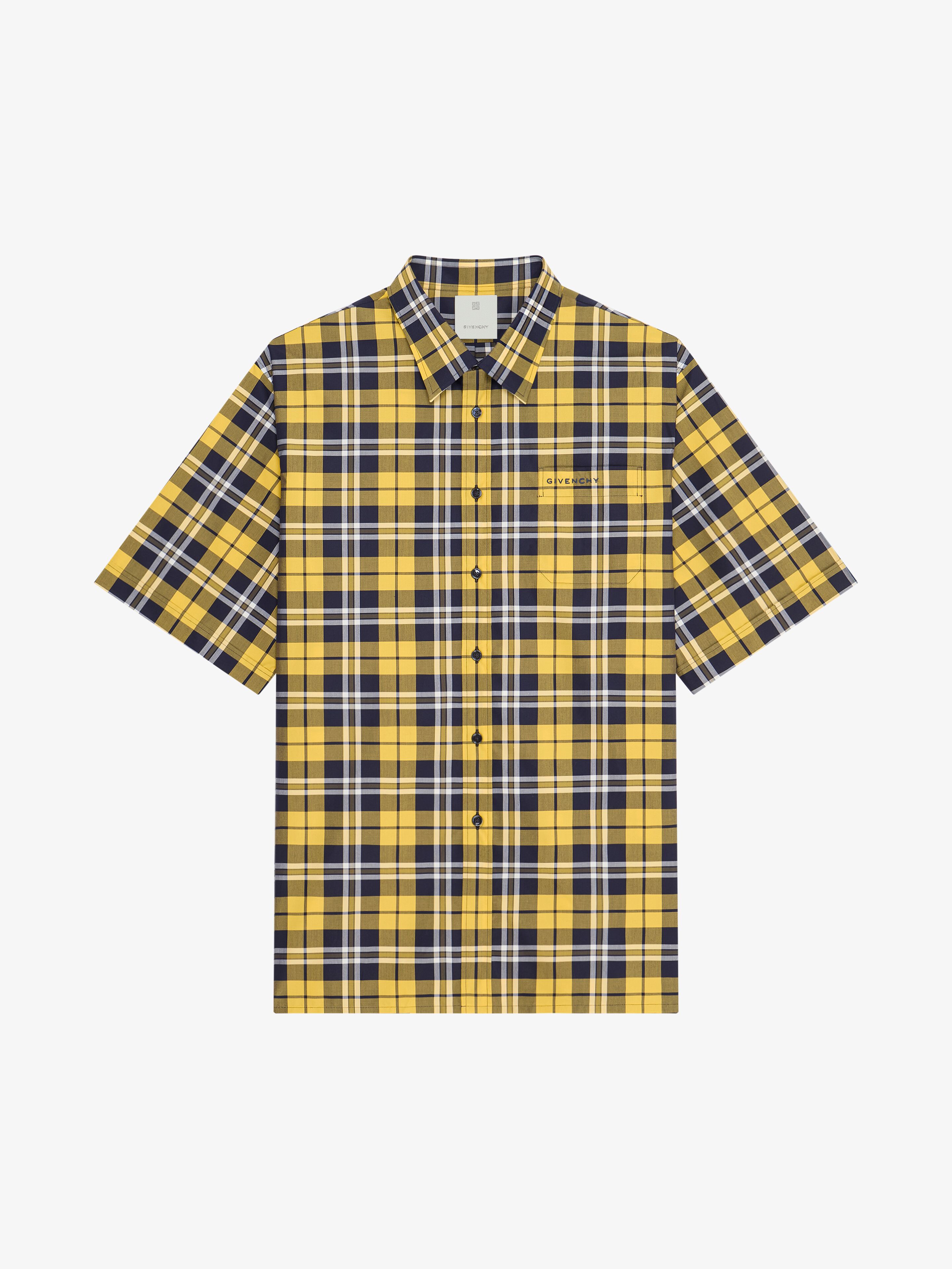 Checked shirt in cotton in dark yellow Givenchy US