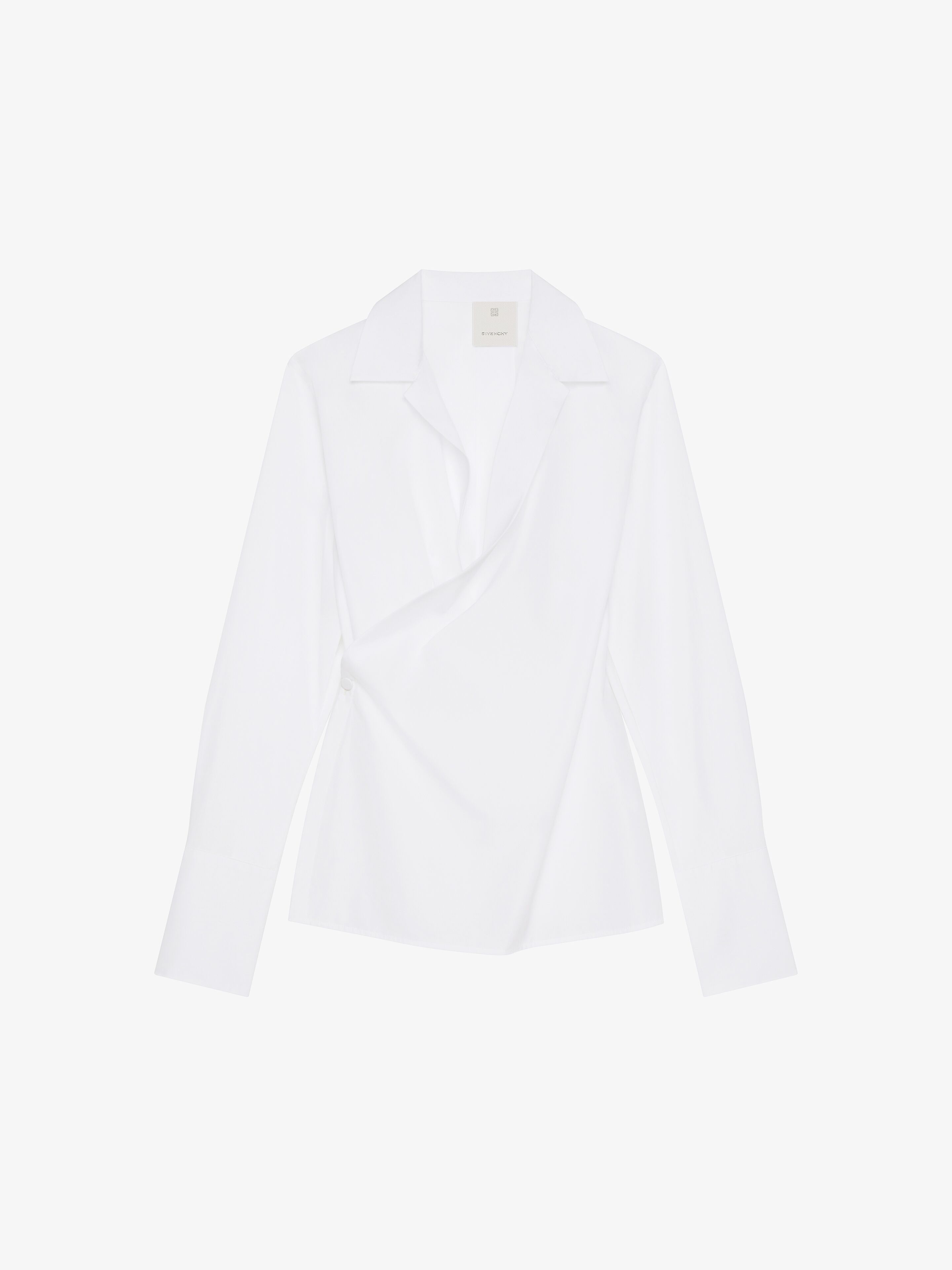 Givenchy - Chemise Portefeuille En Popeline - Blanc - pour Femme - Taille : 38