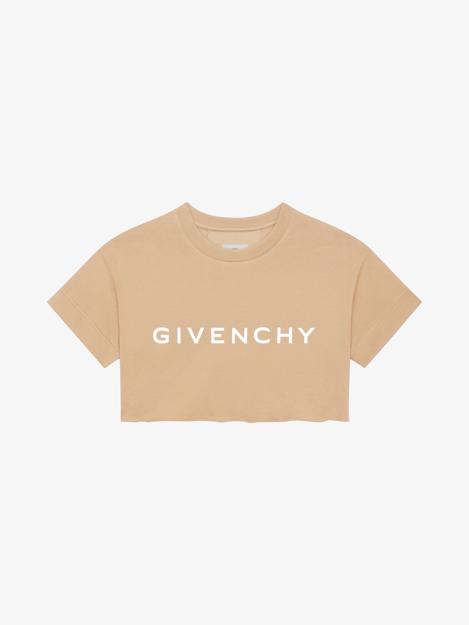 ブランドロゴ クロップドTシャツ - ベージュカプチーノ | GIVENCHY JP