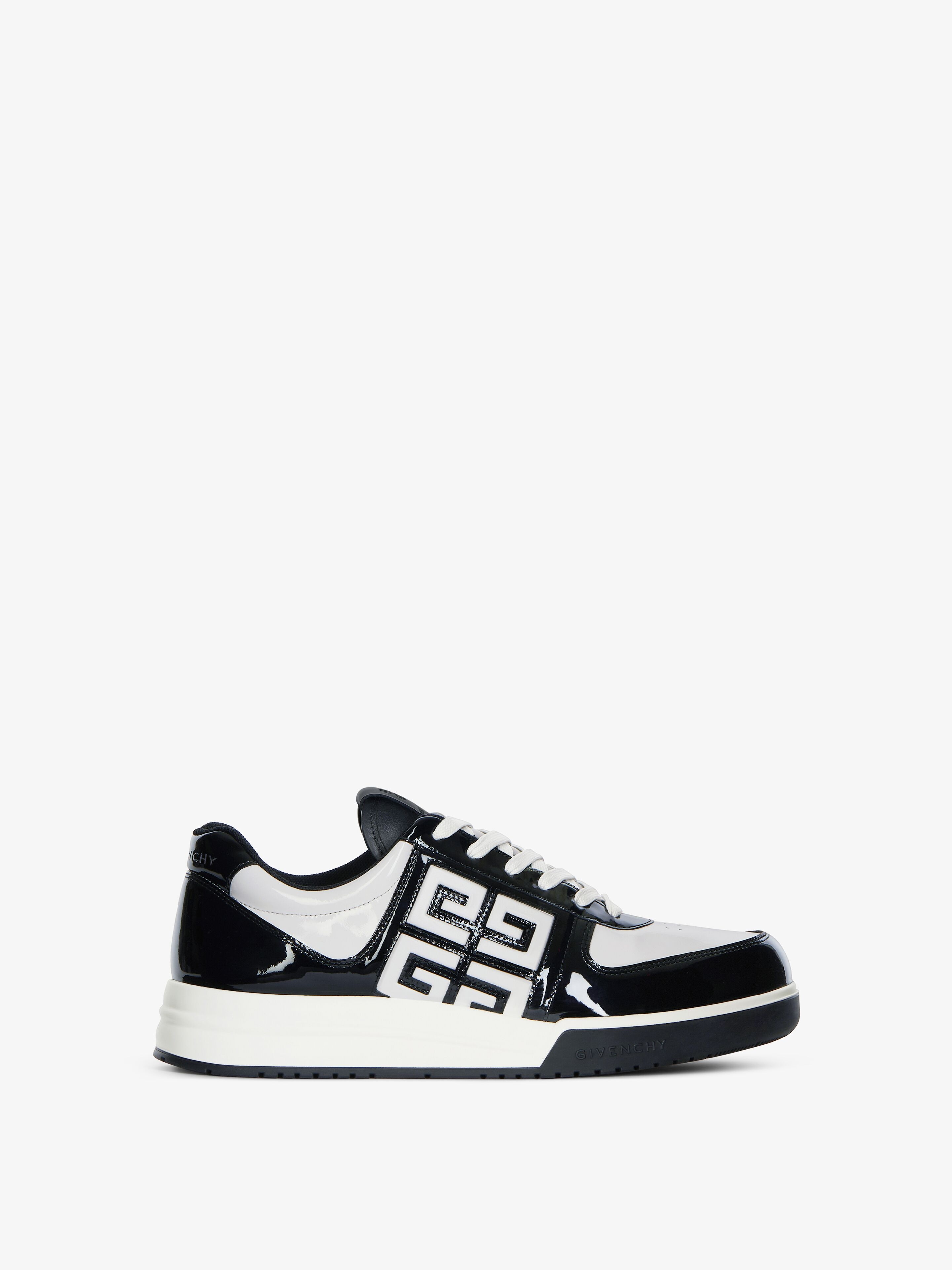 Shop Givenchy G4 Sneakers In Patent Leather In Black/white