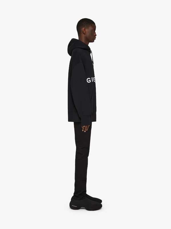 GIVENCHY 4G hoodie in fleece - black | Givenchy US