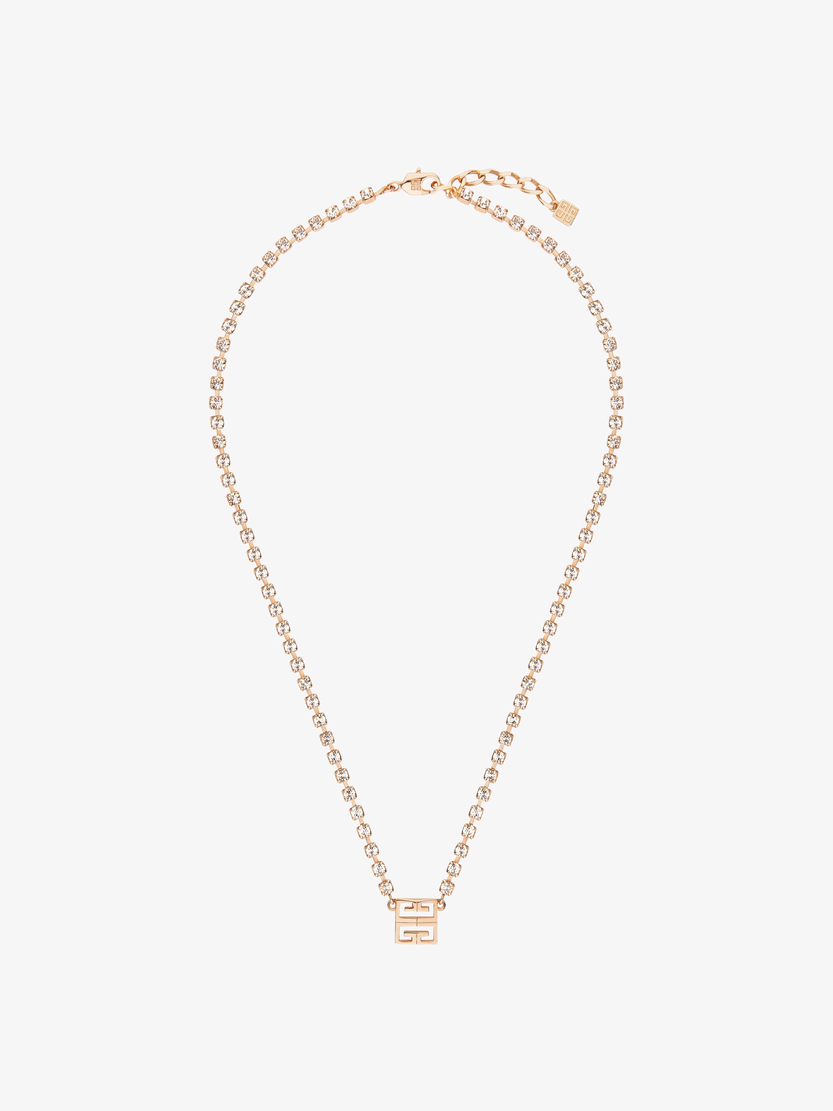 Givenchy - Collier 4G En Métal Avec Cristaux - pour Femme