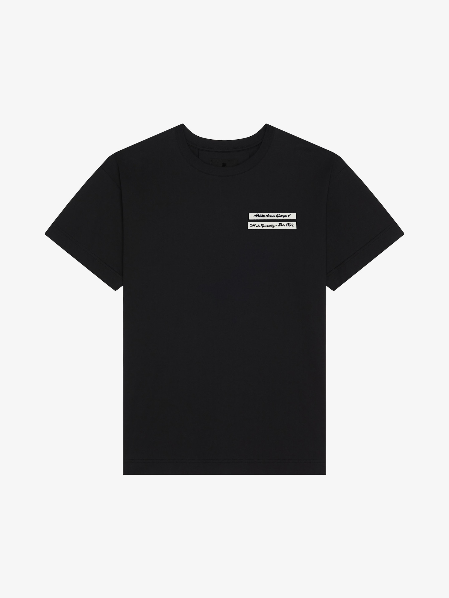 コットン Tシャツ GIVENCHYロゴグログラン付き - ブラック | GIVENCHY JP