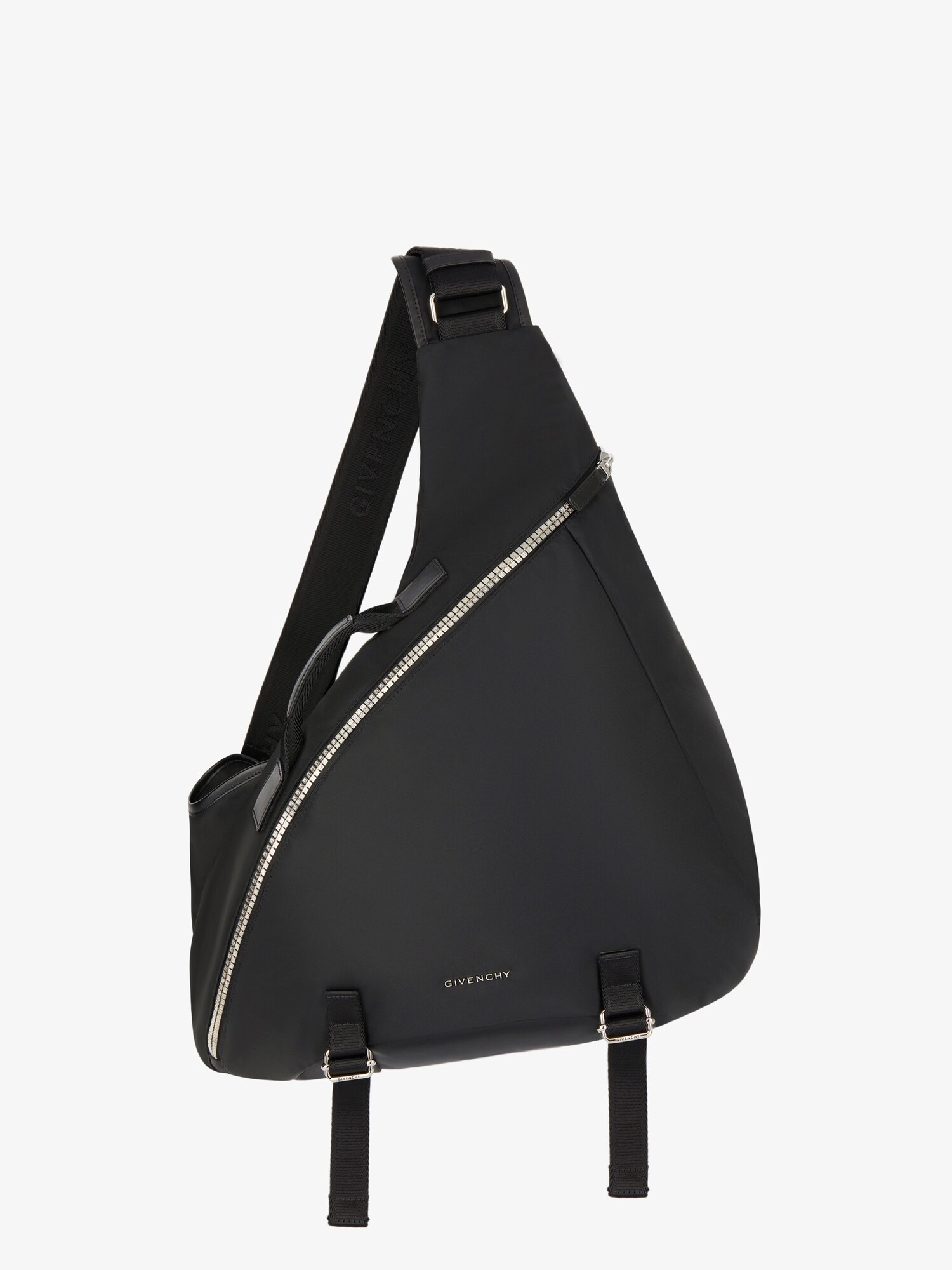 Medium G-Zip Triangle bag in nylon in - black | Givenchy US 
