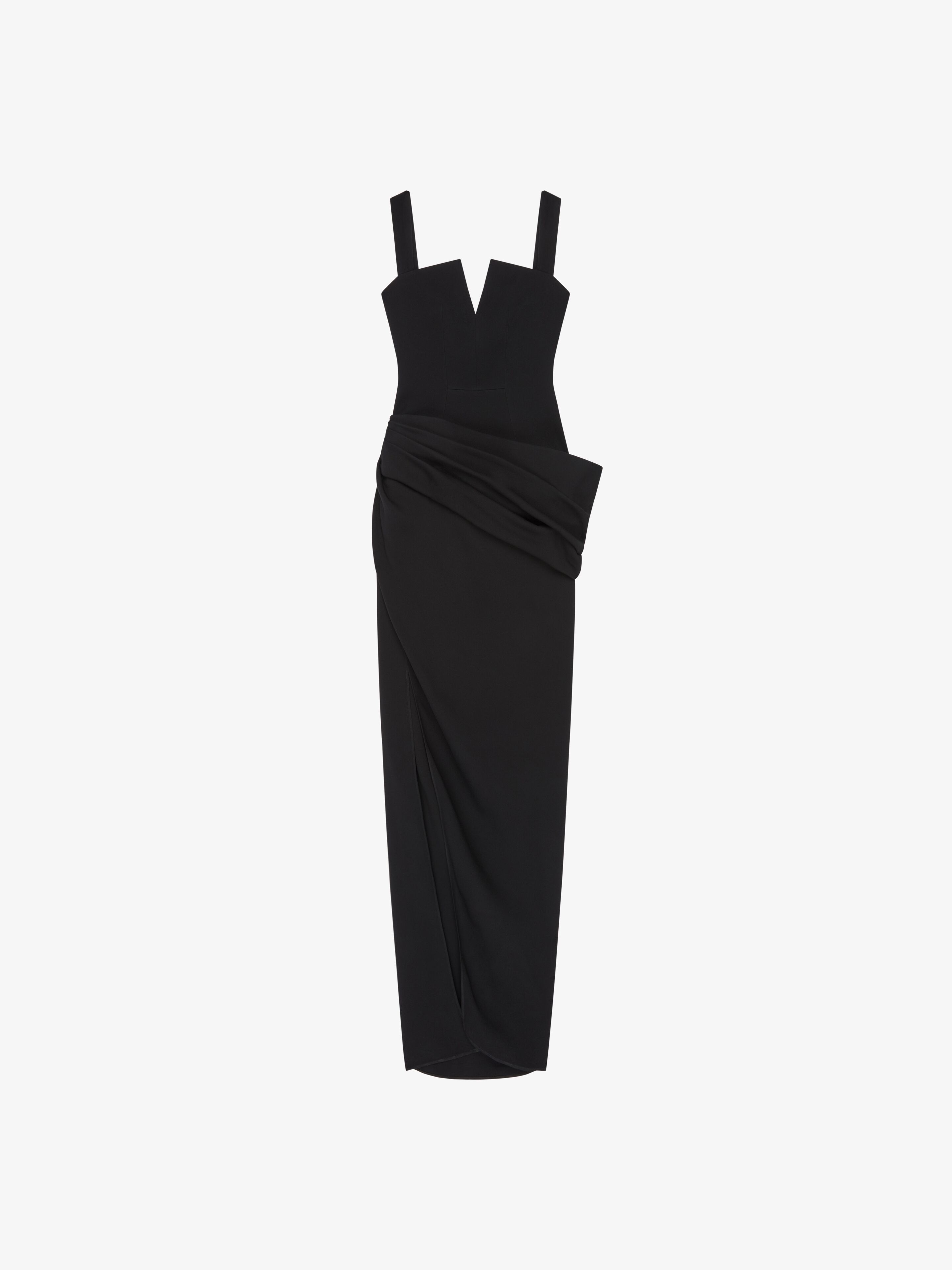 Shop Givenchy Evening Draped Dress In Black