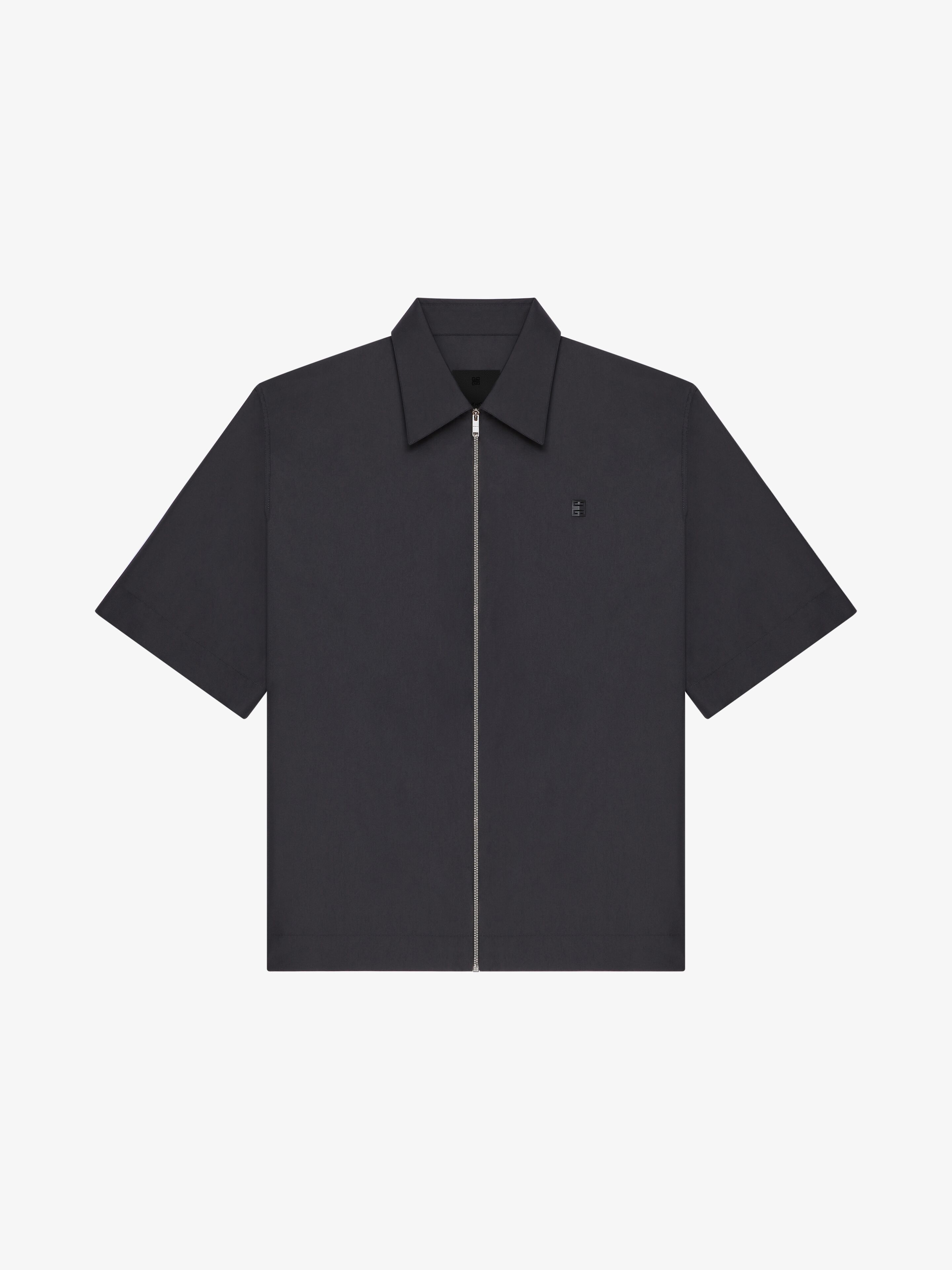 Shop Givenchy Zipped Shirt With 4g Detail In Black