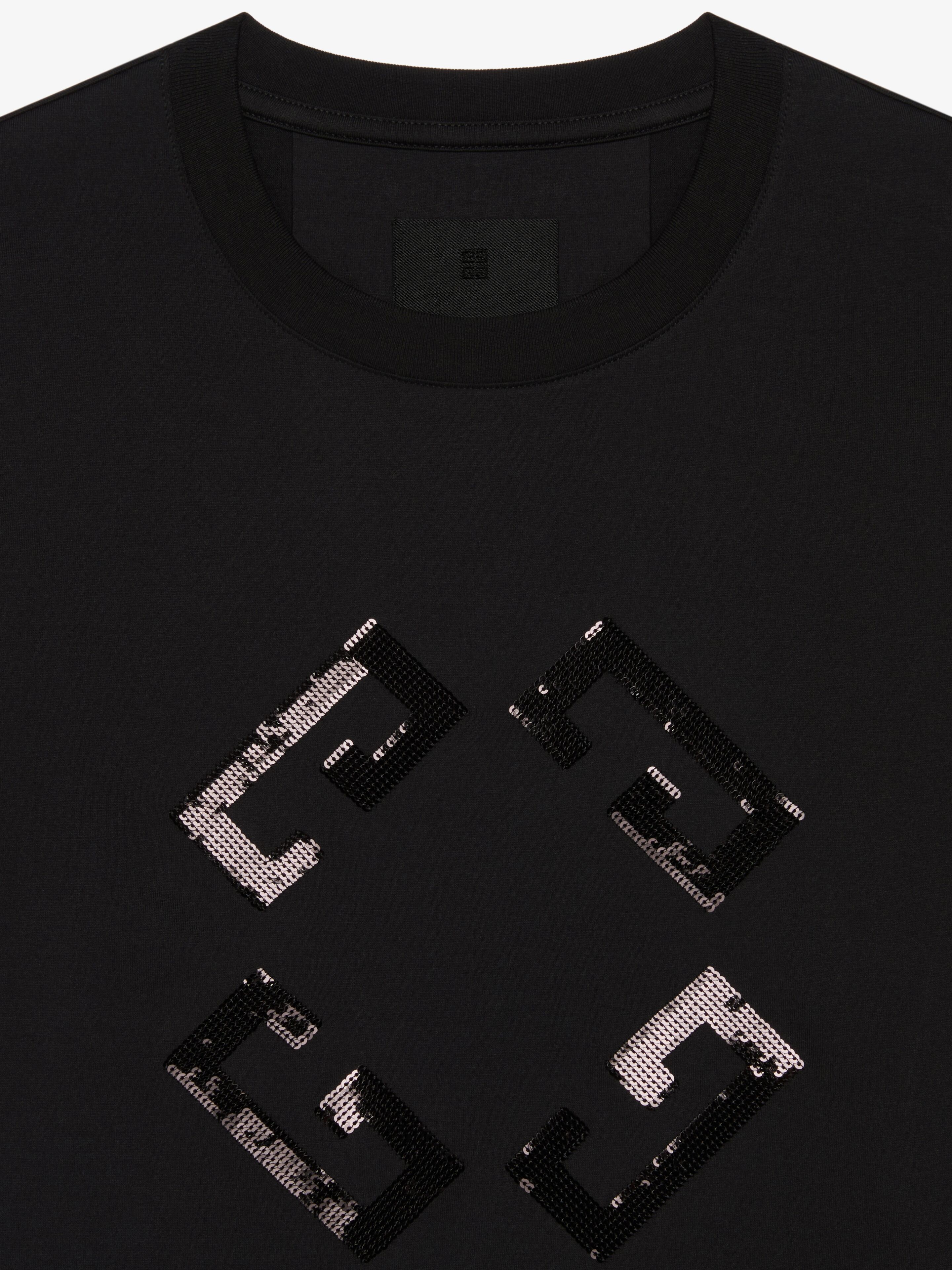 Tシャツ・カットソー GIVENCHY Sand cotton Monogram 72 t-shirt (BW70EKG1YH 278) Monogram 72 t-shirt in cotton and sequins | Givenchy CA