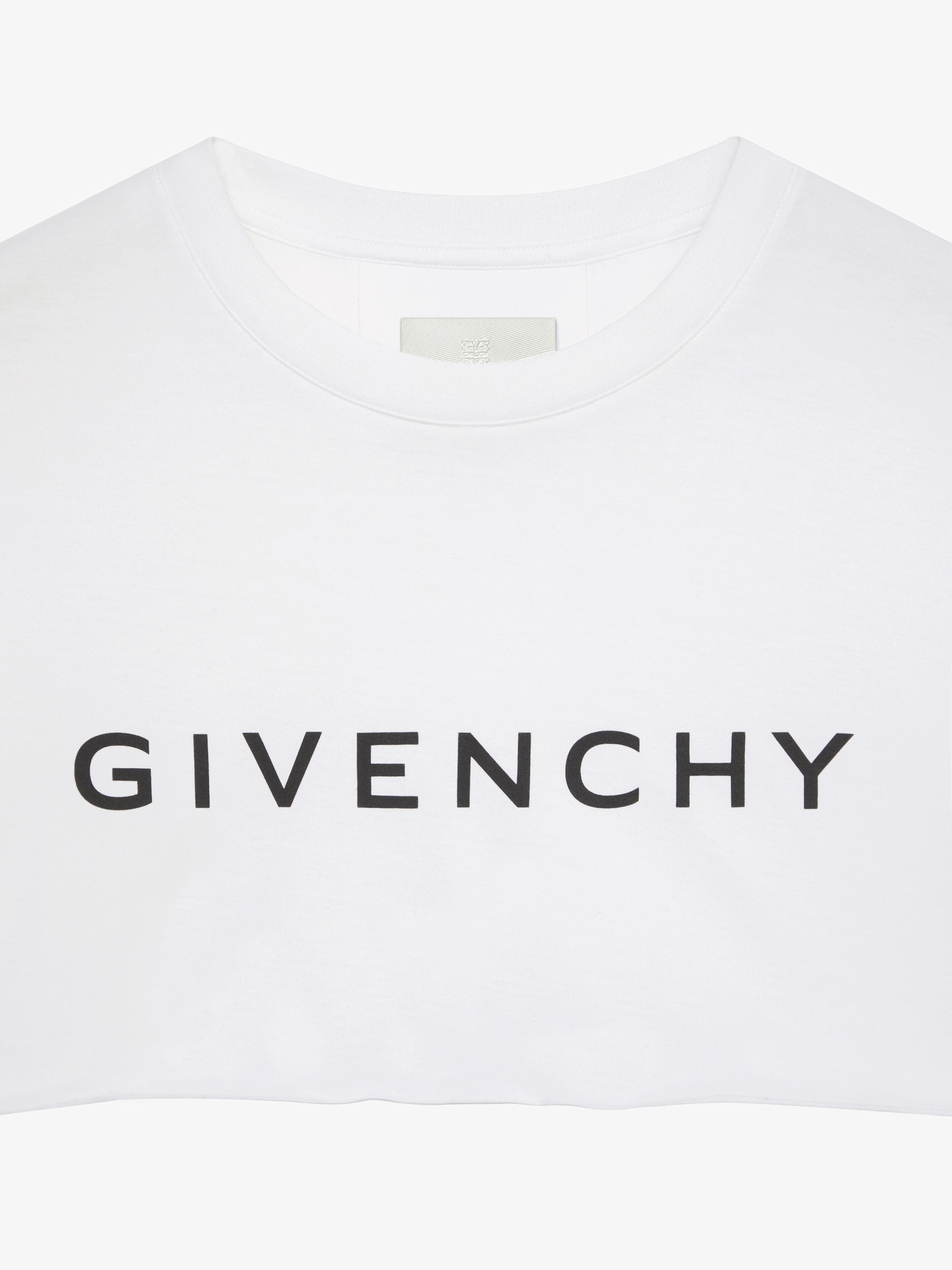 GIVENCHY Archetype cropped t-shirt in cotton | Givenchy CA