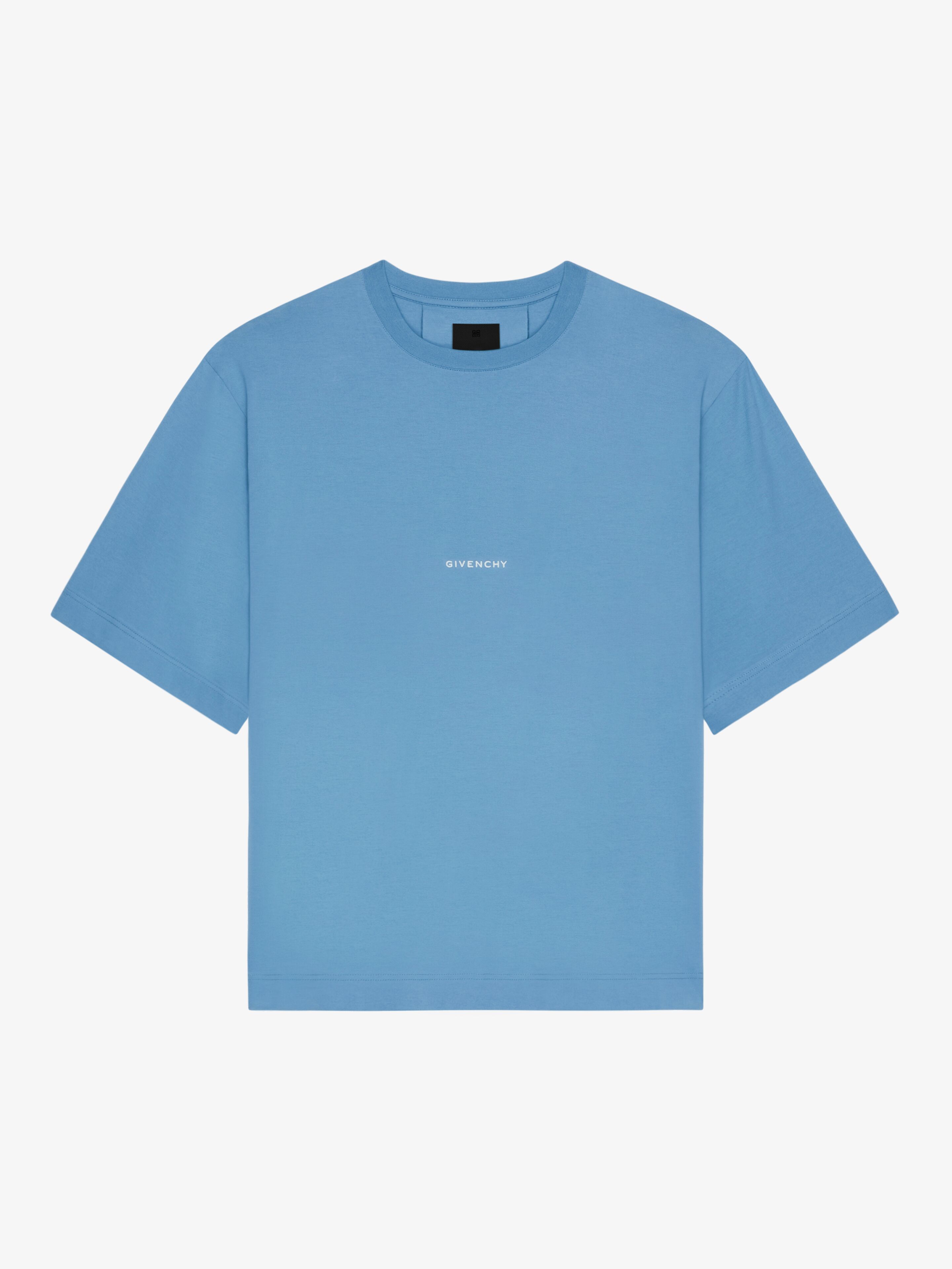 Shop Givenchy T-shirt In Cotton  Sun Stars In Bleu Acier