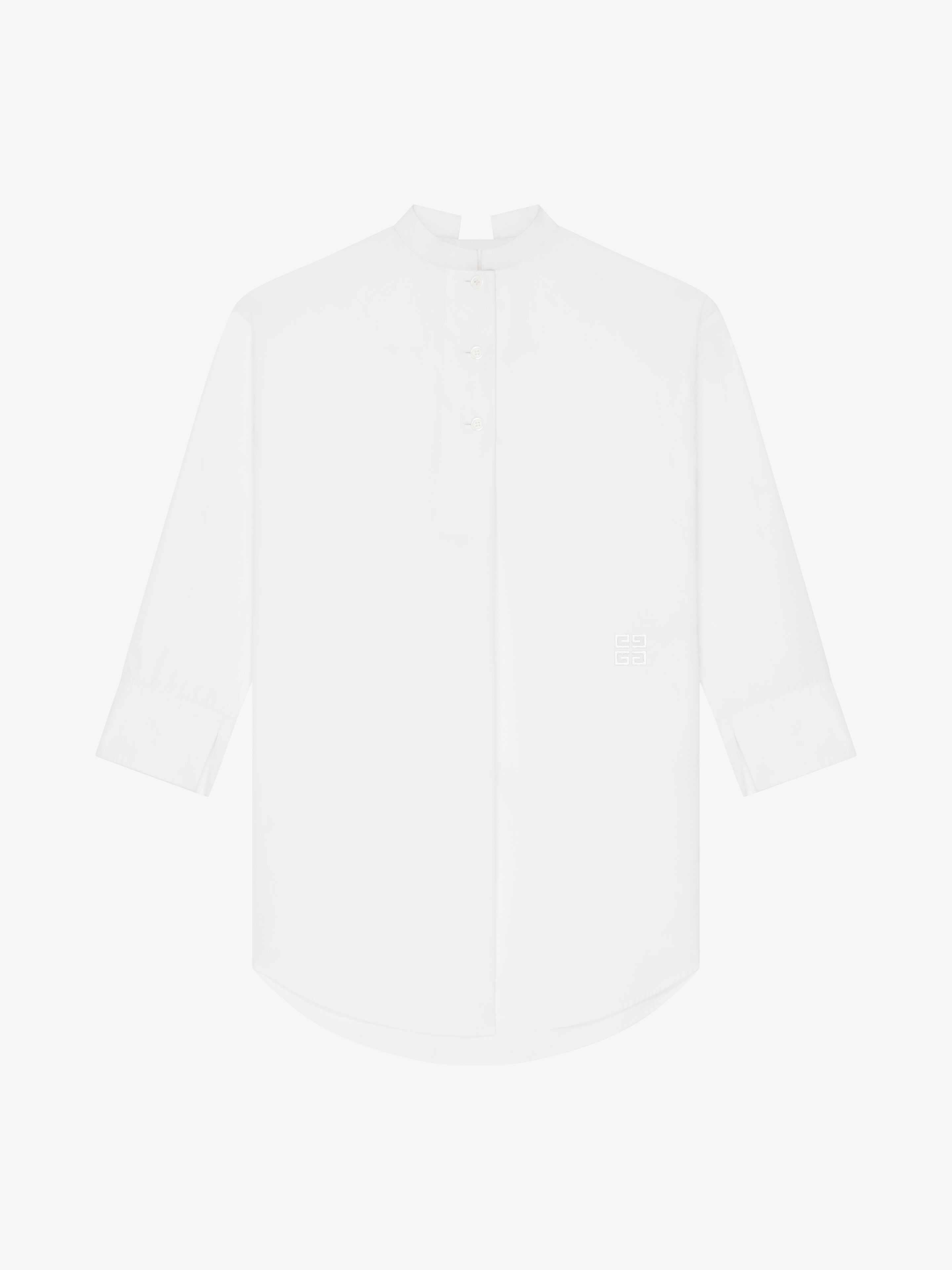 Shop Givenchy Shirt Dress In Poplin In White