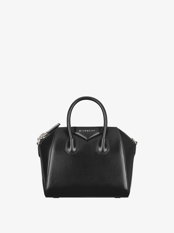 Mini Antigona bag in Box leather - black | Givenchy