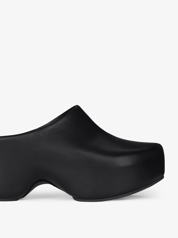 G Clog in leather - black | Givenchy US