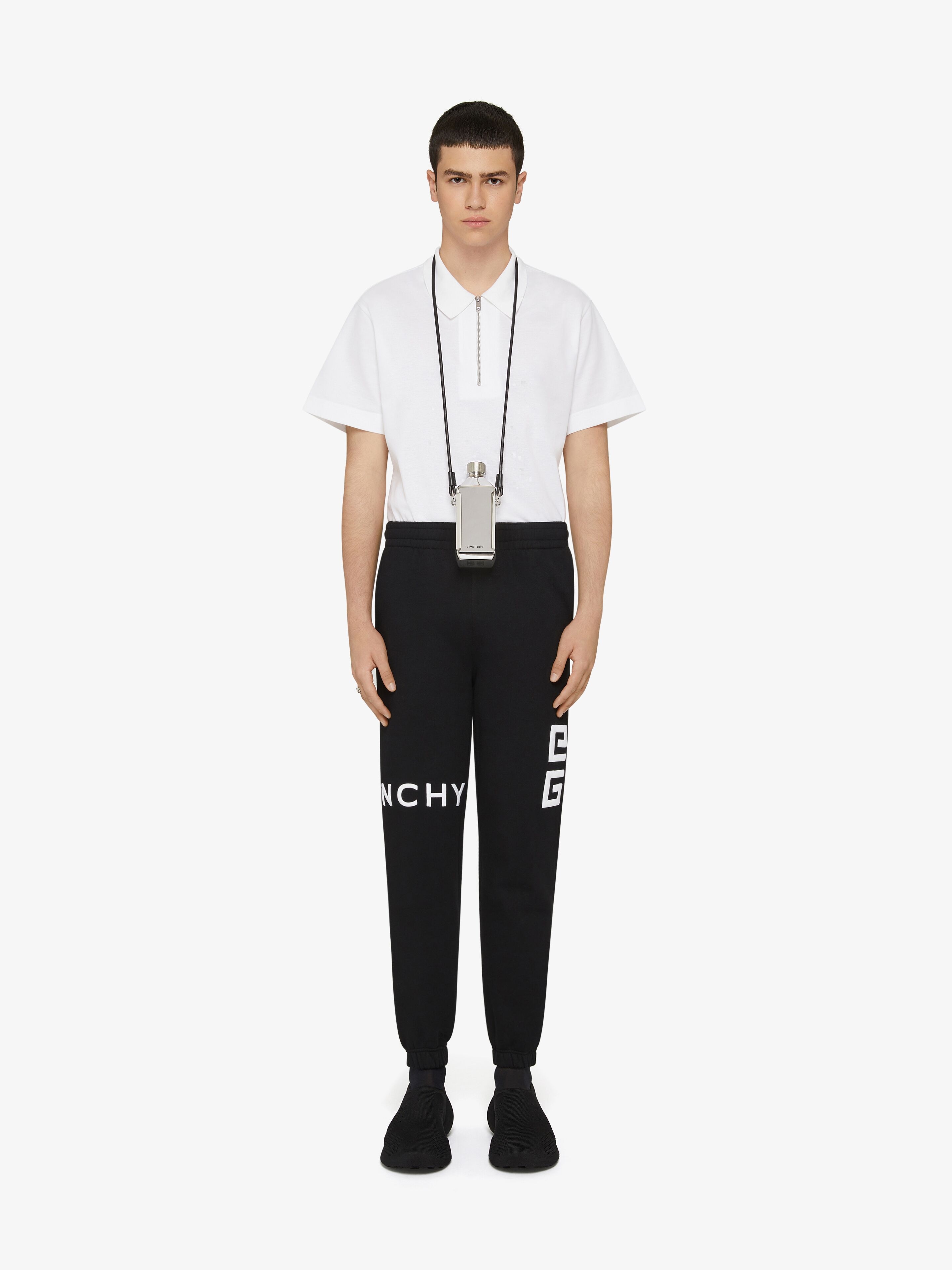 GIVENCHY black with gold zip up ankle skinny pants