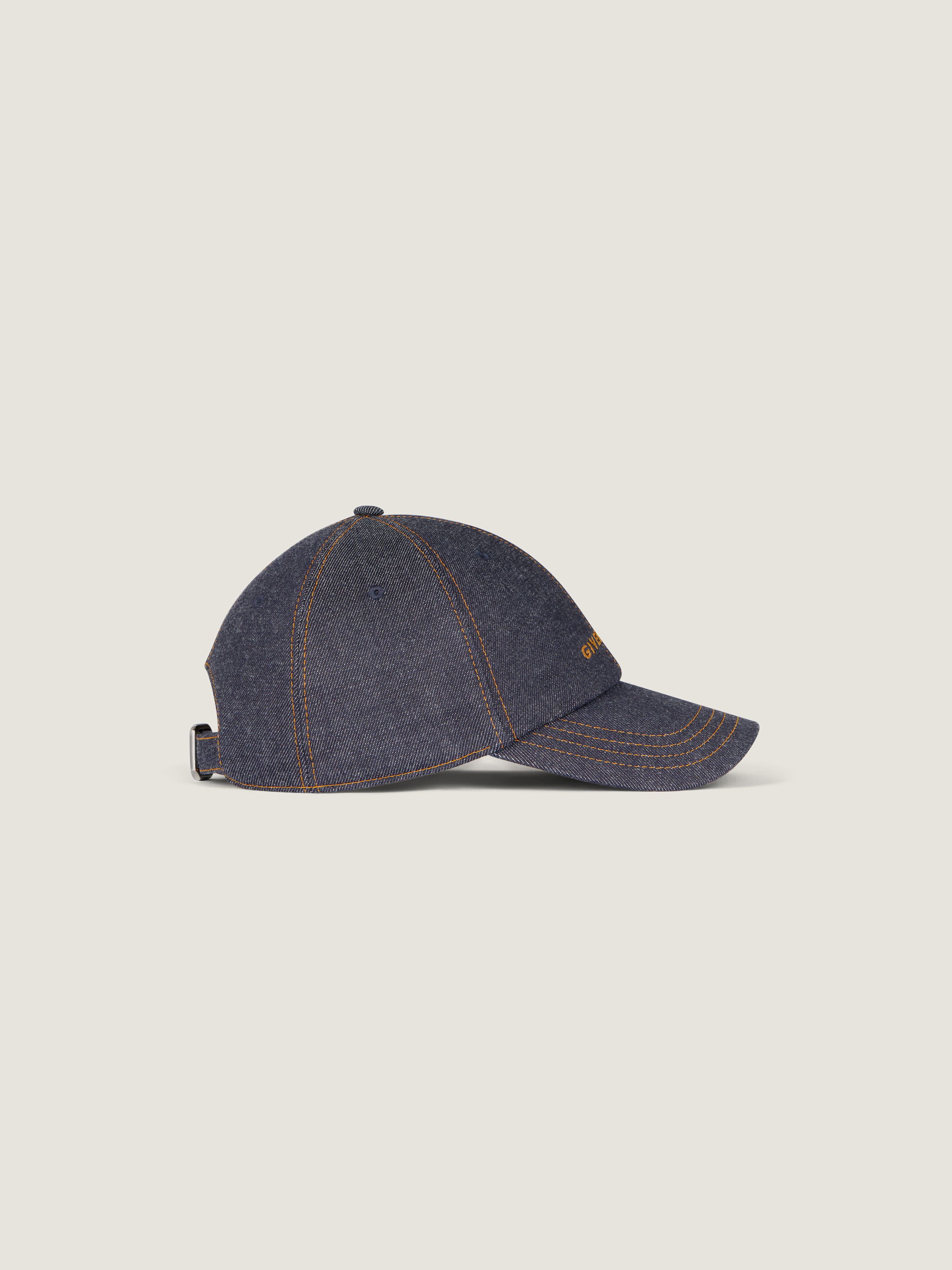 帽子・その他 GIVENCHY BGZ04ZG06N Hats & Caps GIVENCHY embroidered cap in denim in - indigo blue | Givenchy US