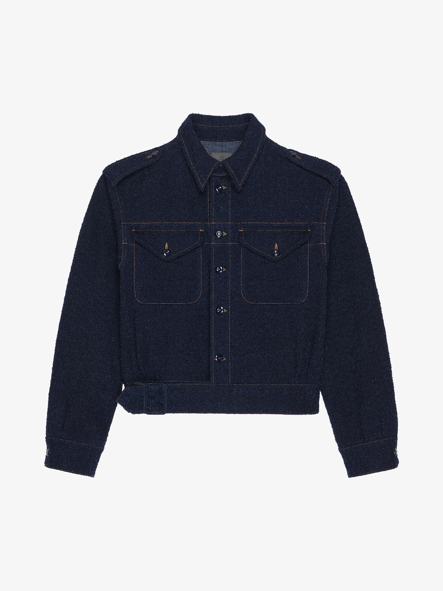 Jacket in boucle denim | Givenchy CA | Givenchy