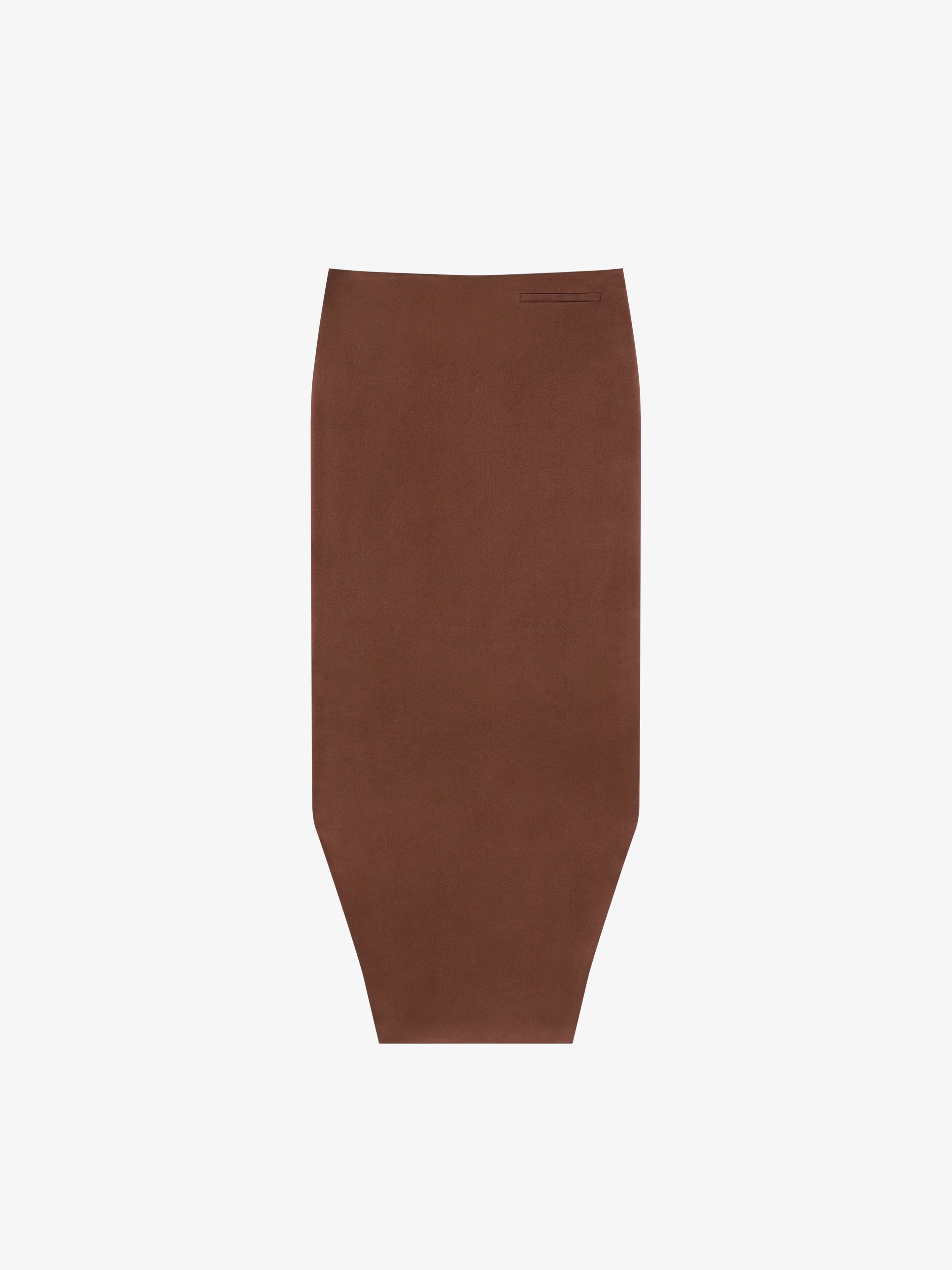 Givenchy - Jupe Asymétrique En Satin De Soie Duchesse - Marron - pour Femme - Taille : 34
