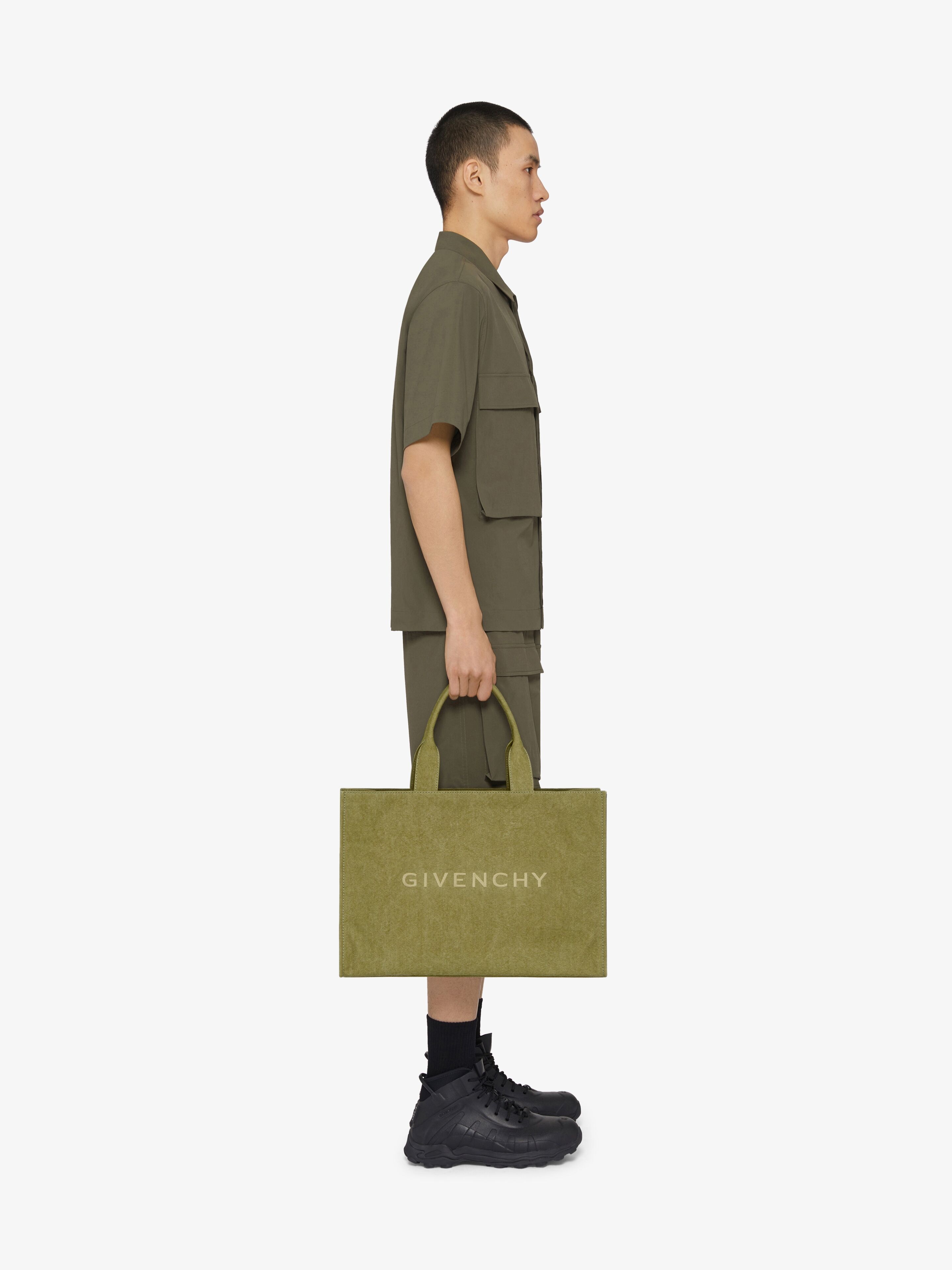 ブランドロゴ トートバッグ キャンバス - カーキ | GIVENCHY JP