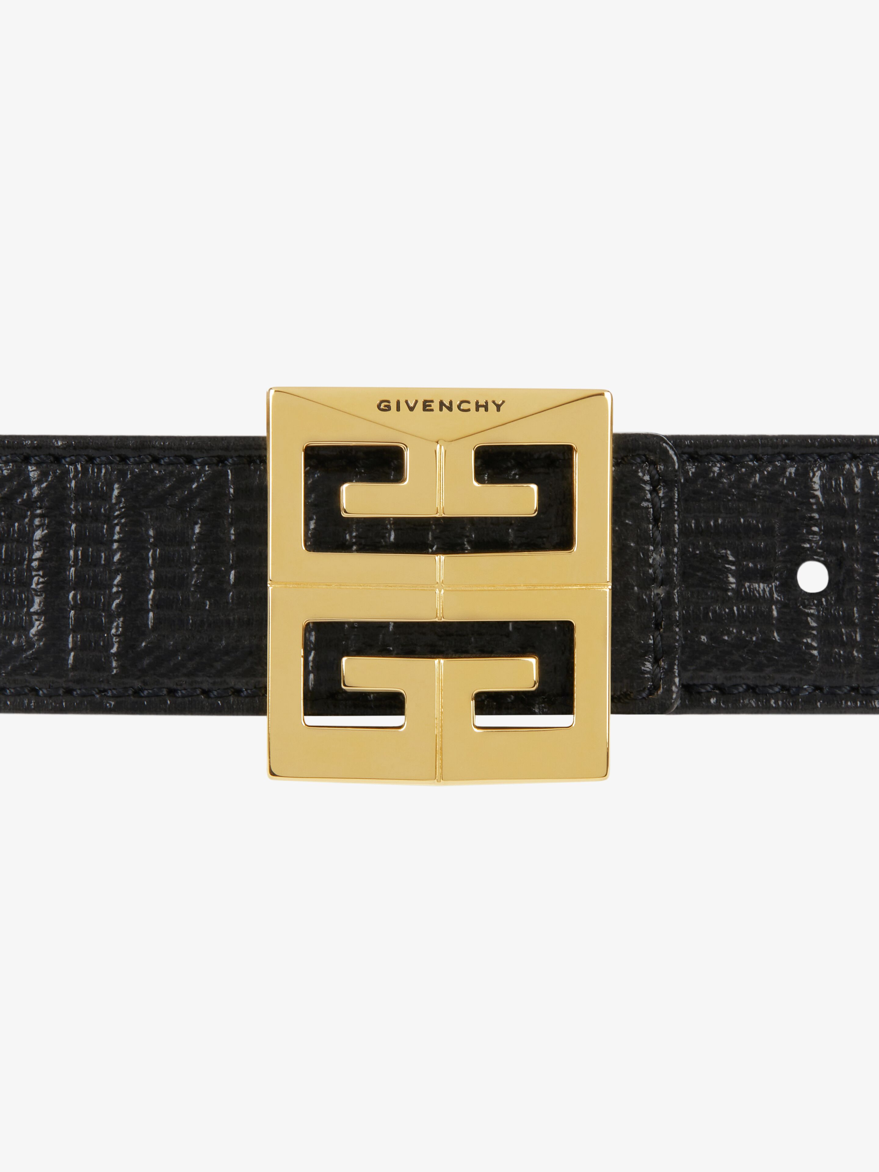 Givenchy 4G Reversible Belt In Coated Canvas Black Women 80