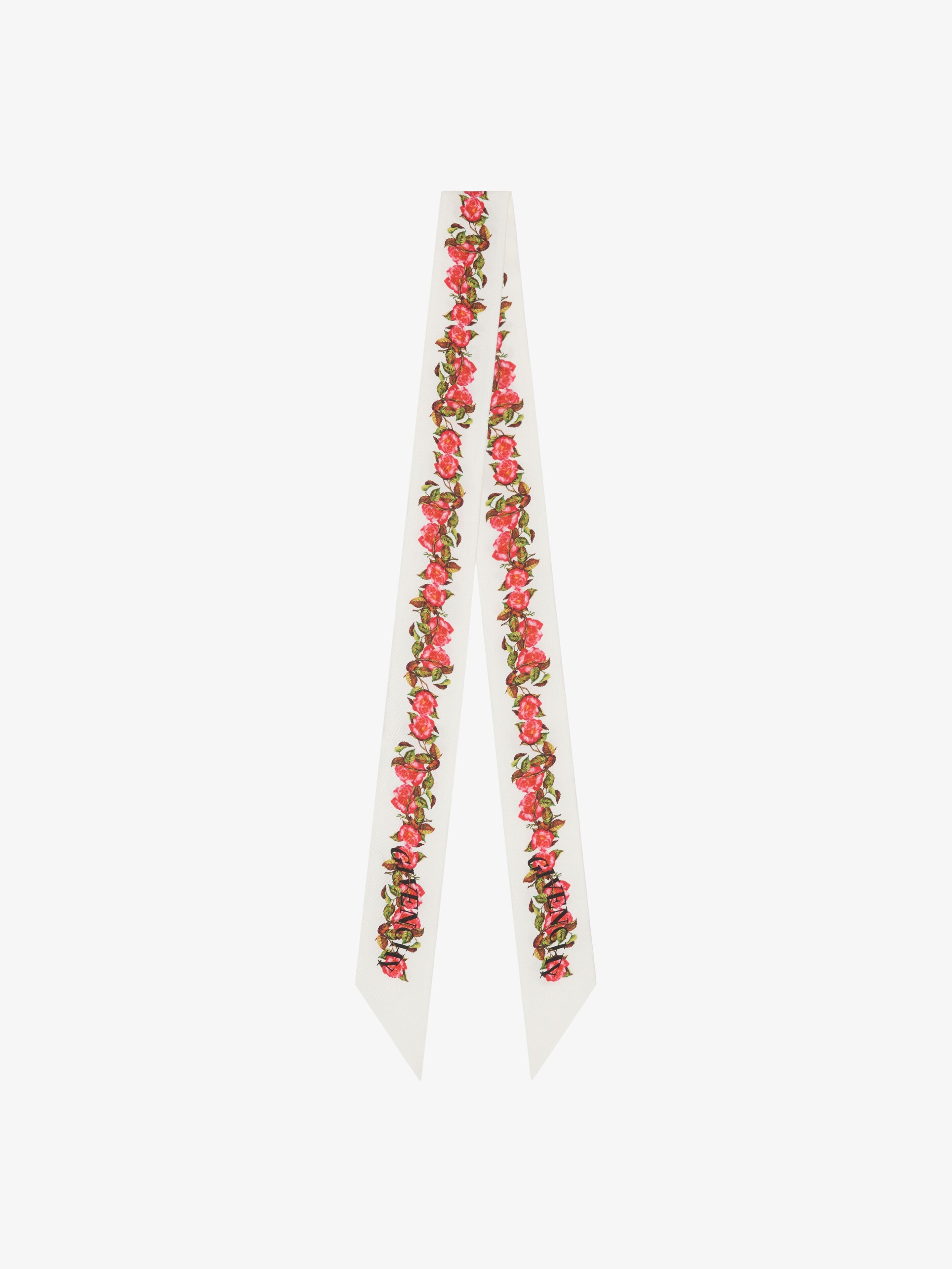 Givenchy - Fascia Per Capelli In Seta Con Stampa Floreale - Grigio - Donna - Taglia: TU