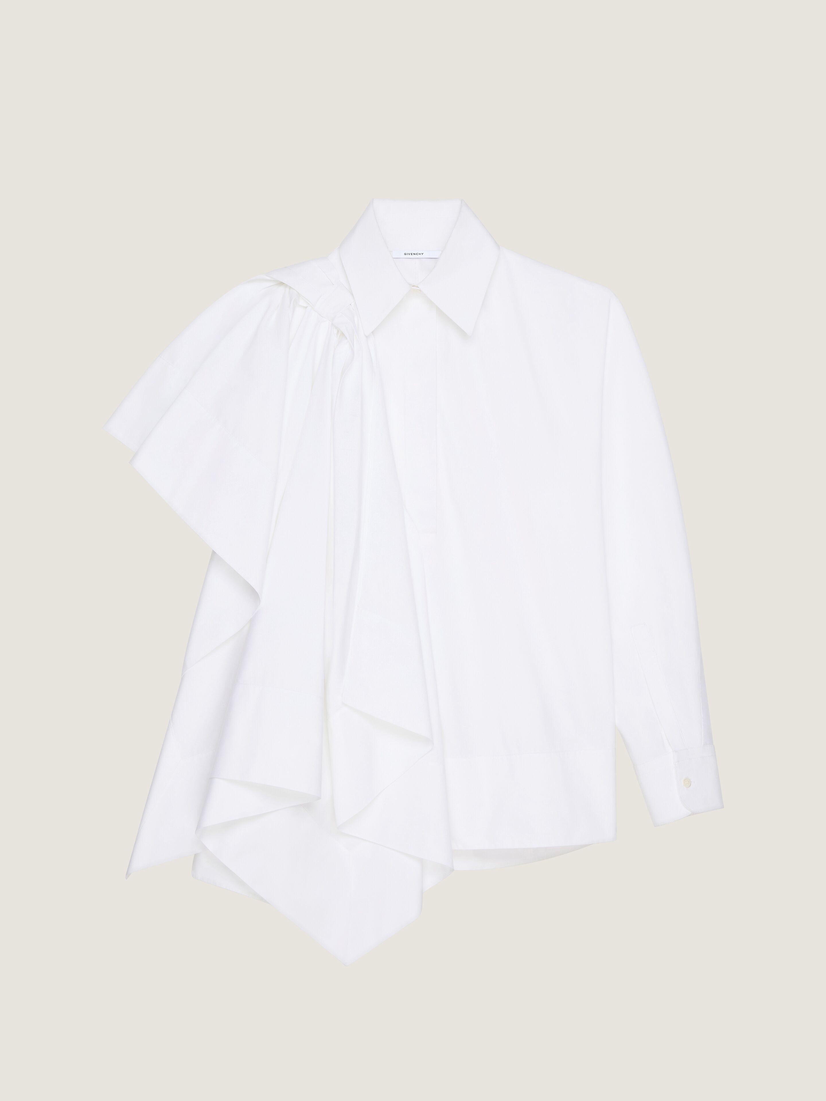 Givenchy Shirt In Cotton Poplin With Bow Detail In White