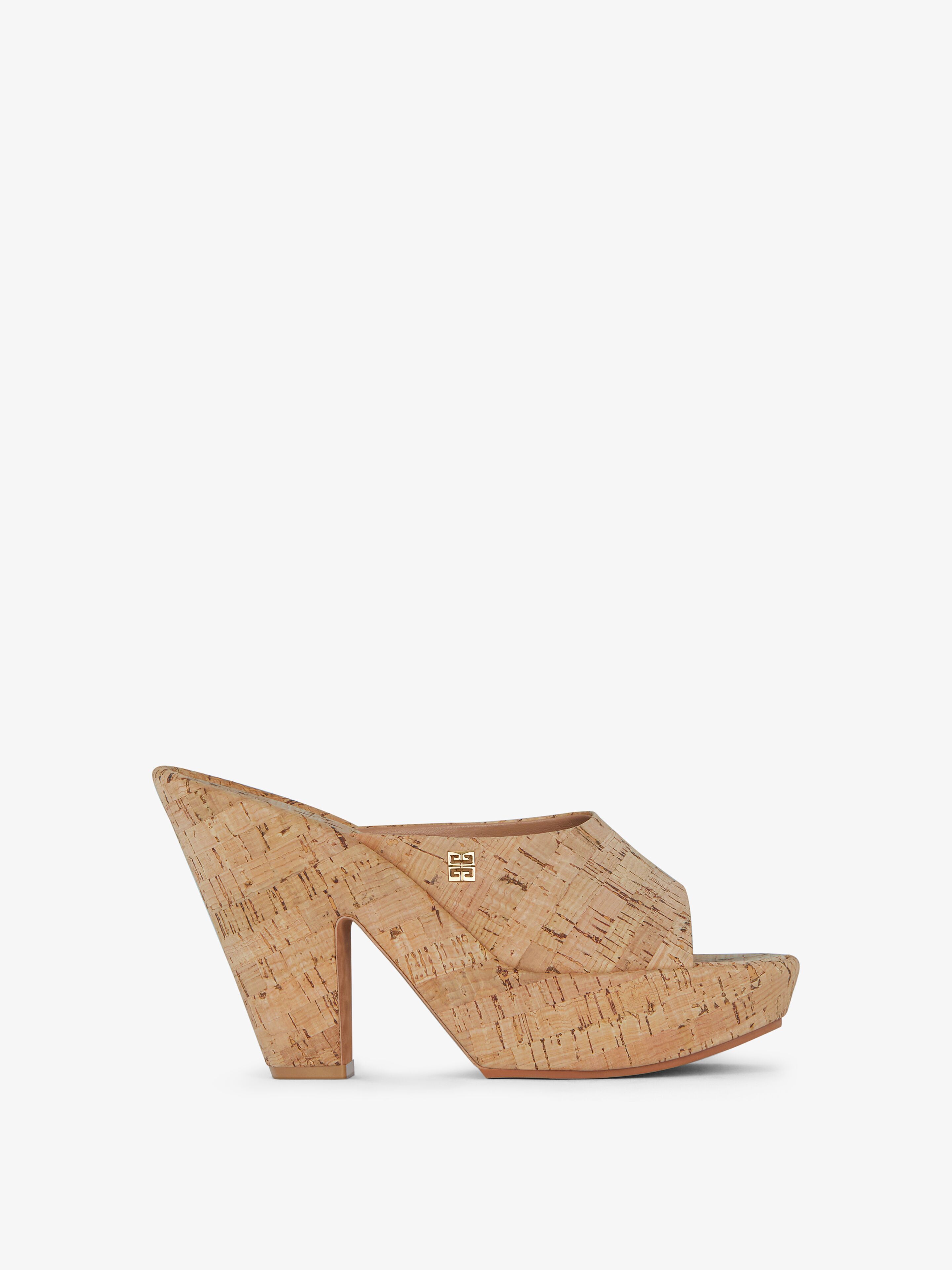 Shop Givenchy 4g Doll Mules In Cork In Beige