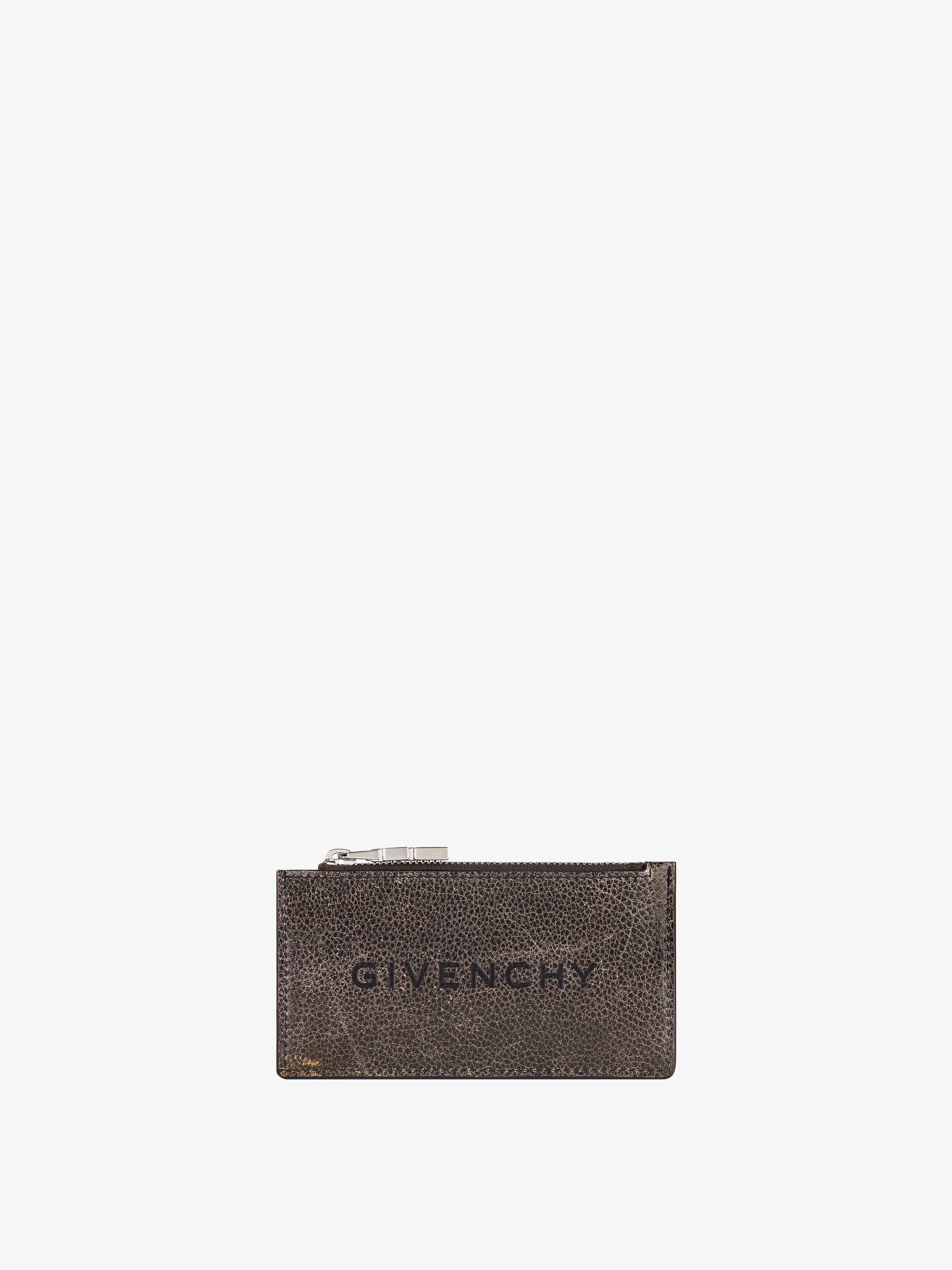 Givenchy - Porte-cartes Zippé En Cuir Craquelé - pour Homme