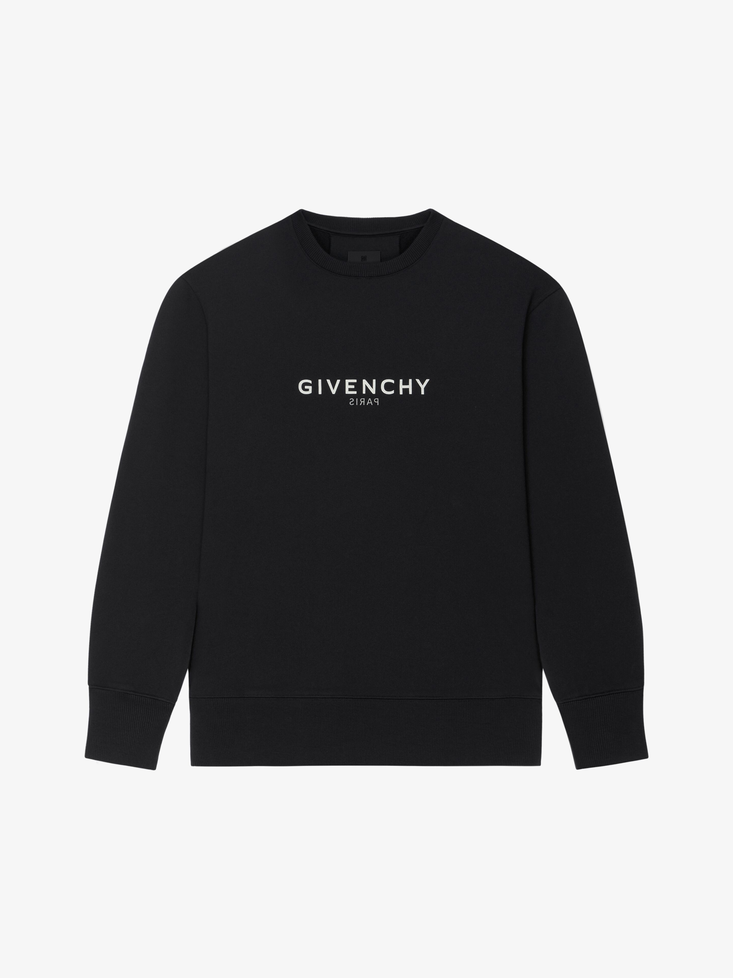 Shop Givenchy Reverse Slim Fit Sweatshirt In Fleece In Black