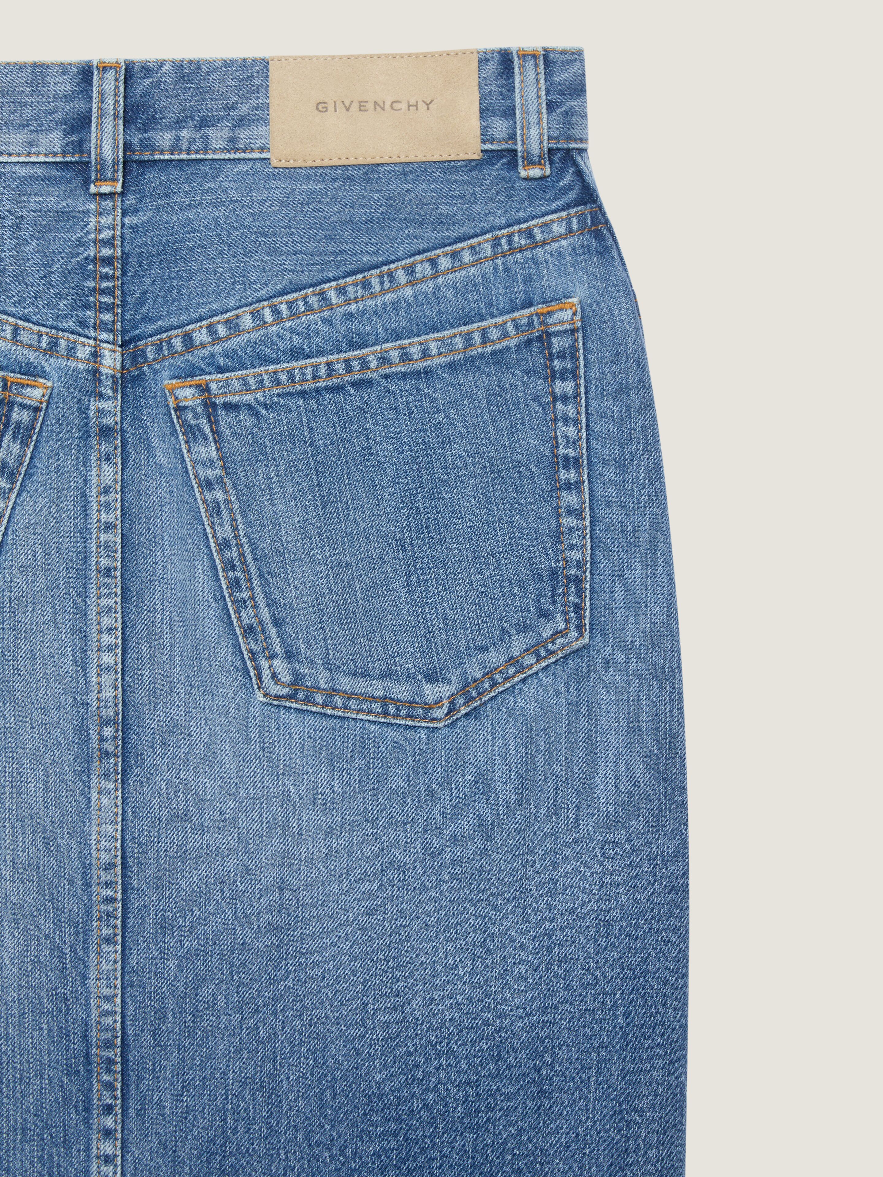 スカート GIVENCHY Woman Skirt Denim BW40Z9516F 420 Mid-length skirt in washed denim | Givenchy CA | Givenchy