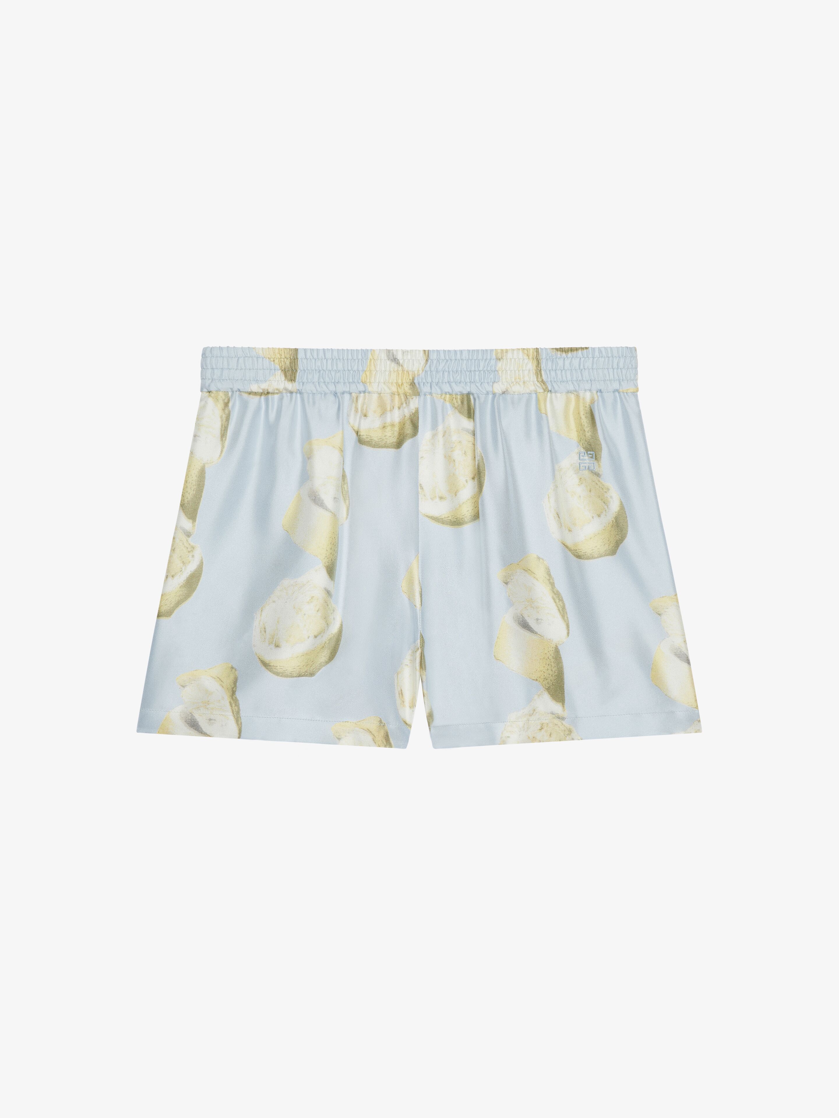 Shop Givenchy Printed Shorts In Silk