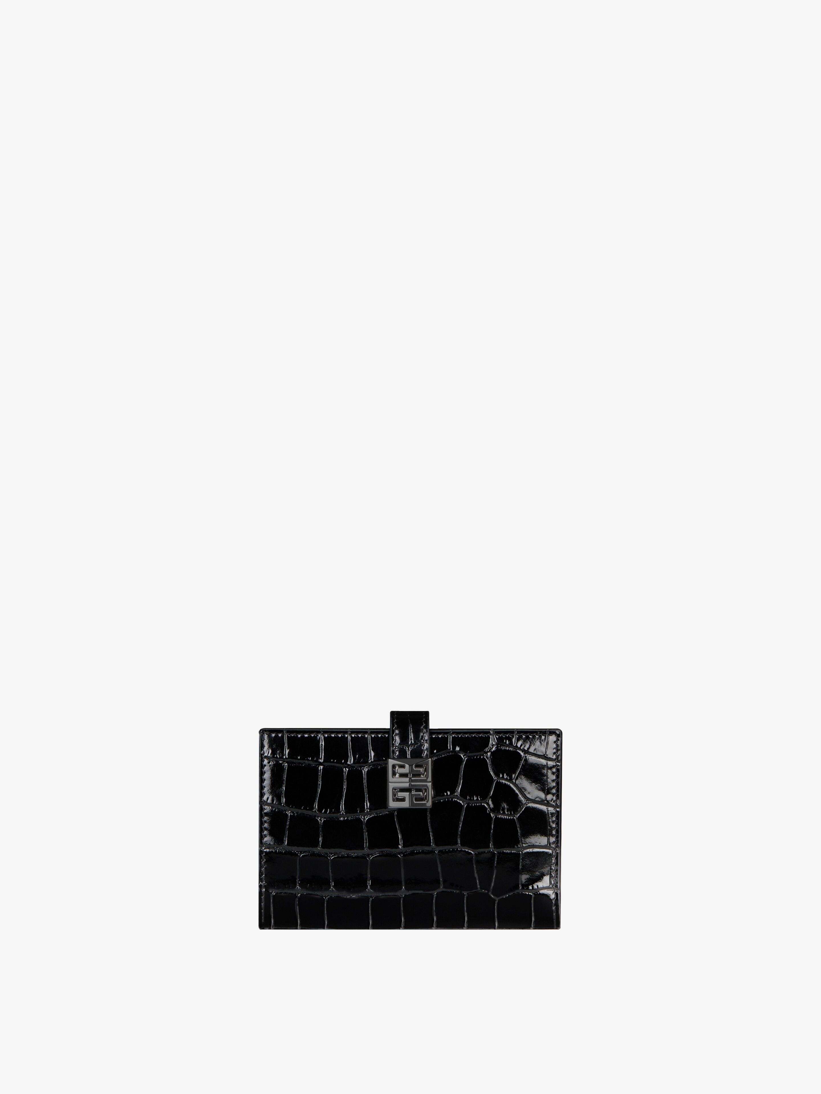 Shop Givenchy 4g Wallet In Crocodile Effect Leather In Multicolor