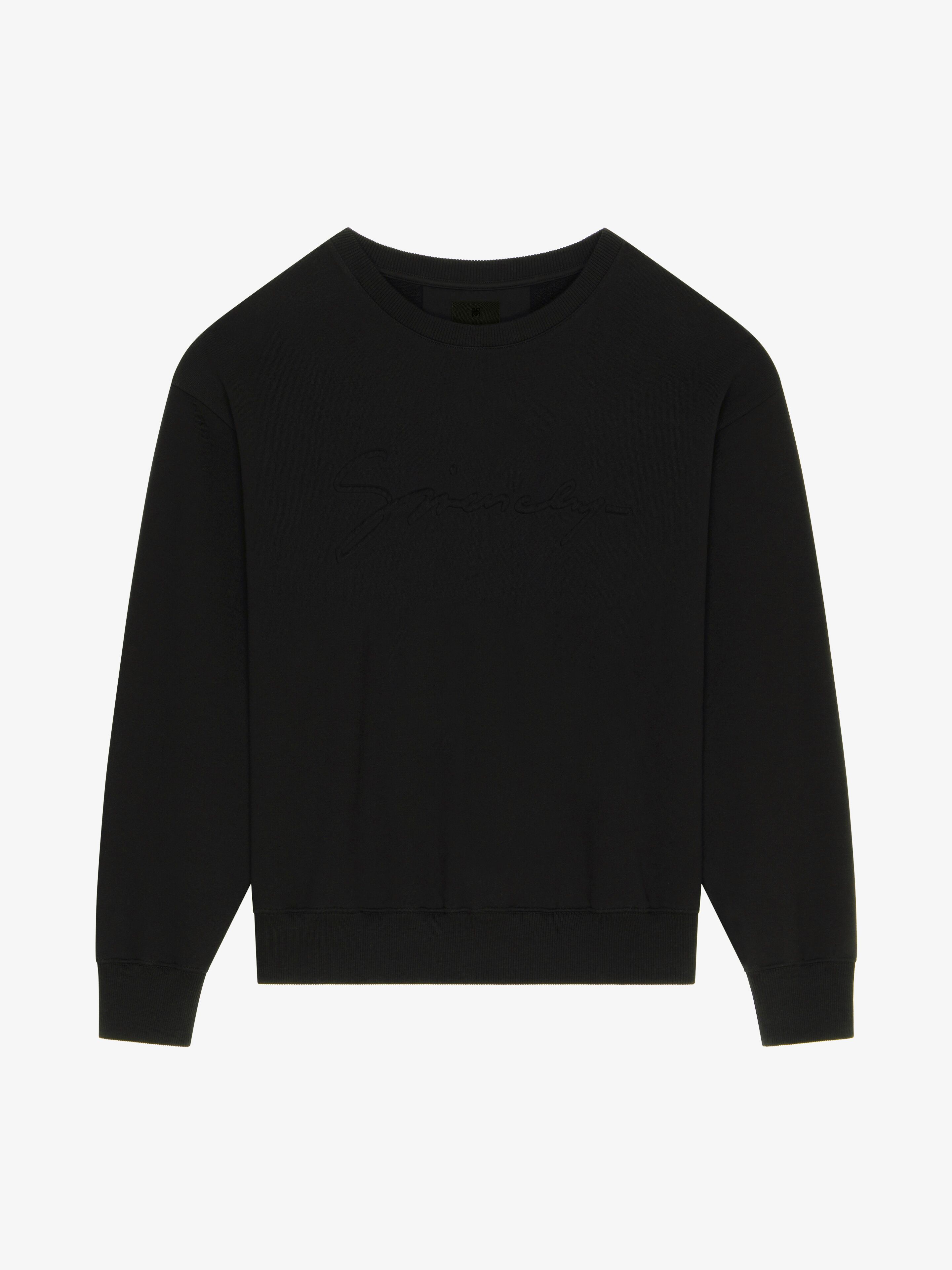 Sweatshirt in fleece with GIVENCHY signature in black Givenchy US