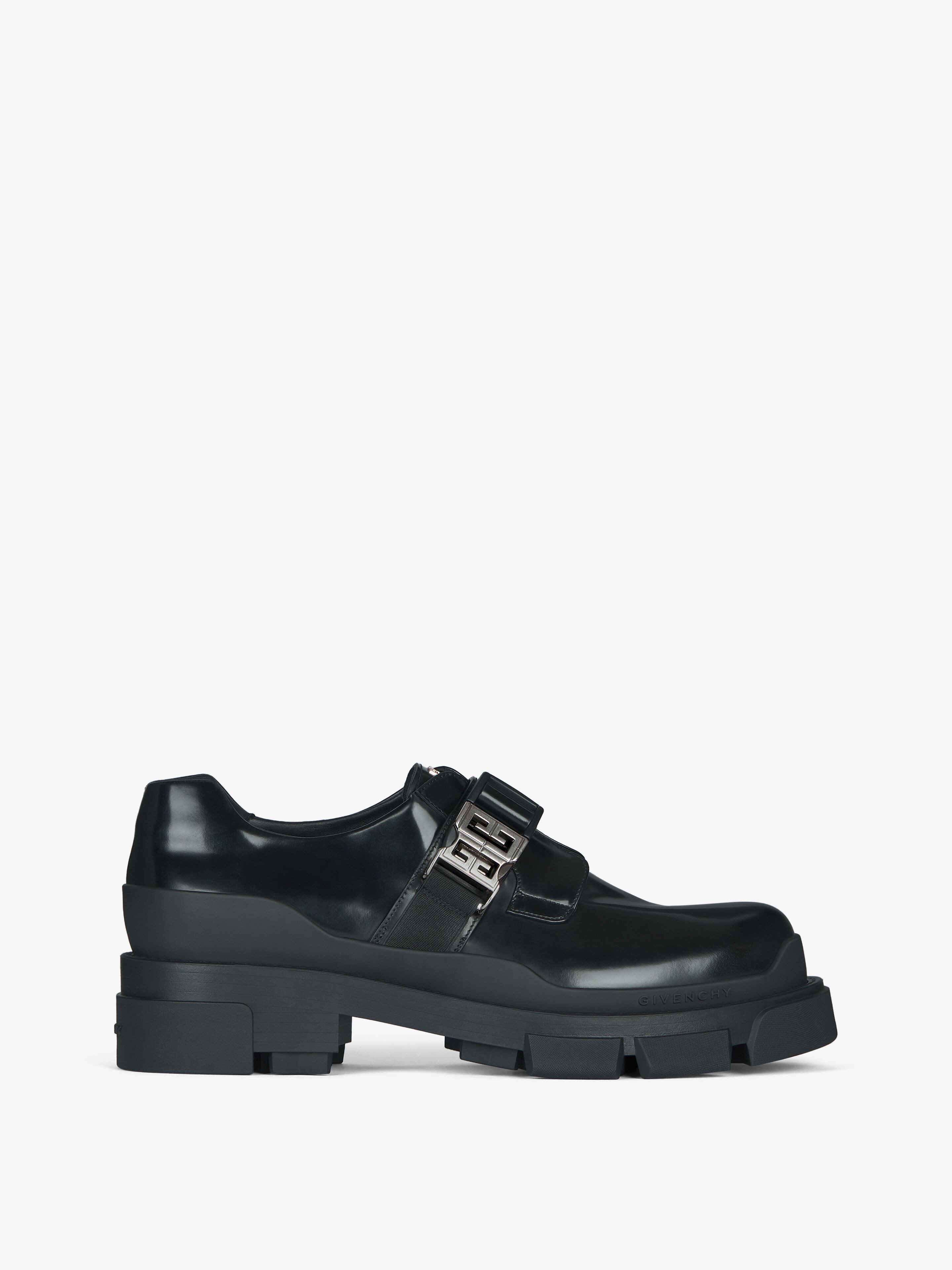 Shop Givenchy Terra Derbies In Leather In Black