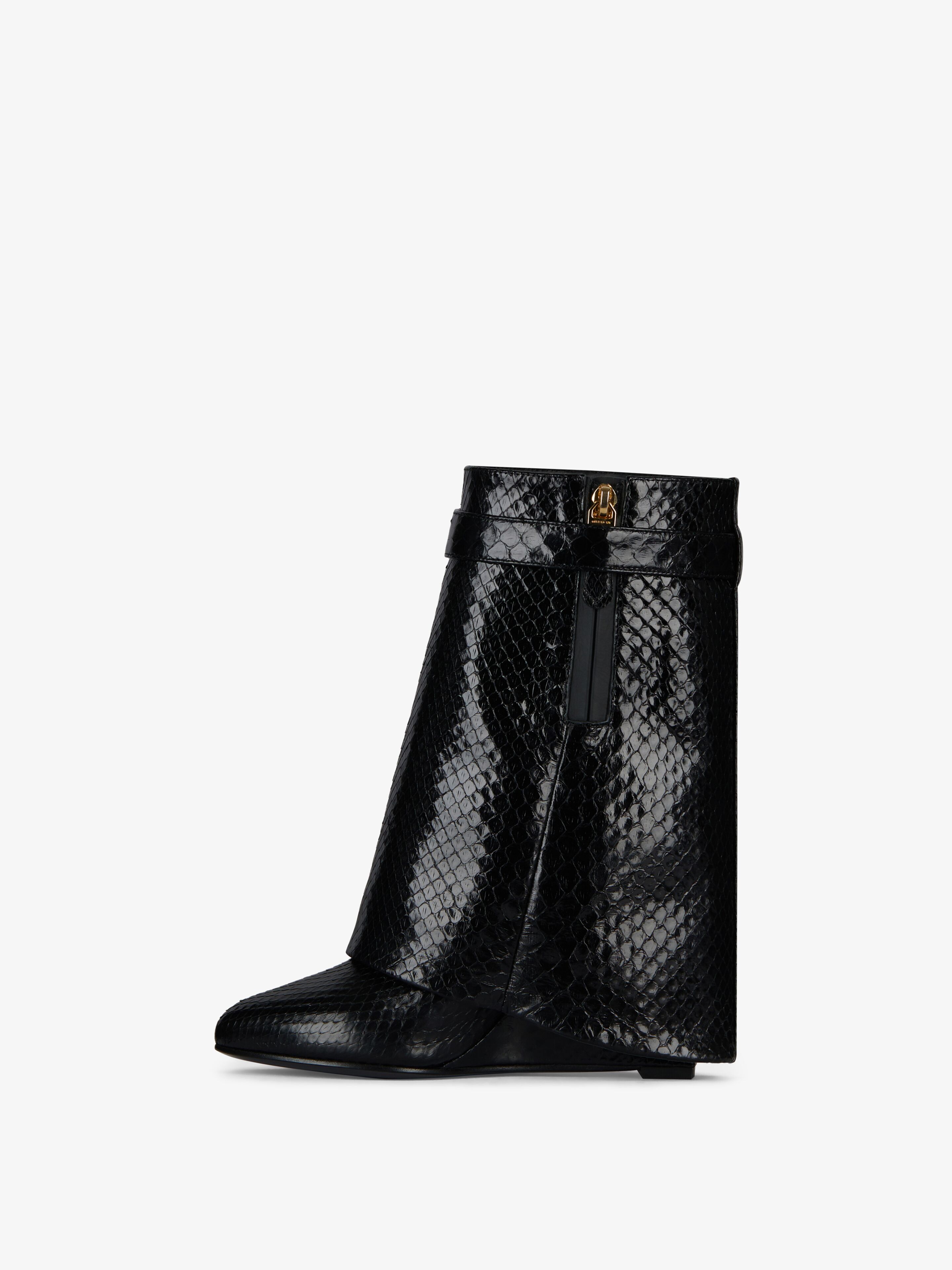 Shark Lock ankle boots in python in - black | Givenchy US