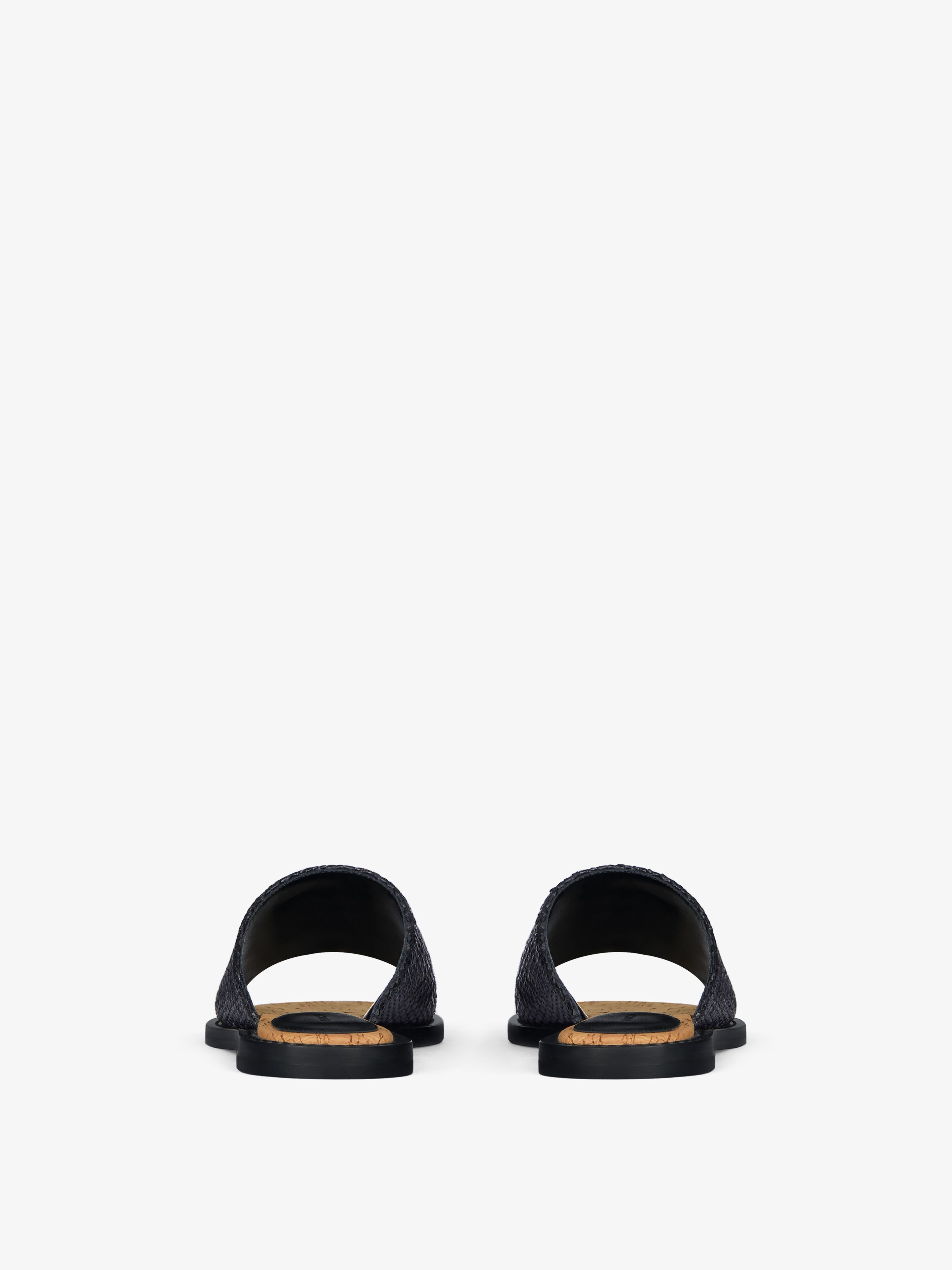 4Gリキッド フラットミュール ラフィア - ブラック | GIVENCHY JP