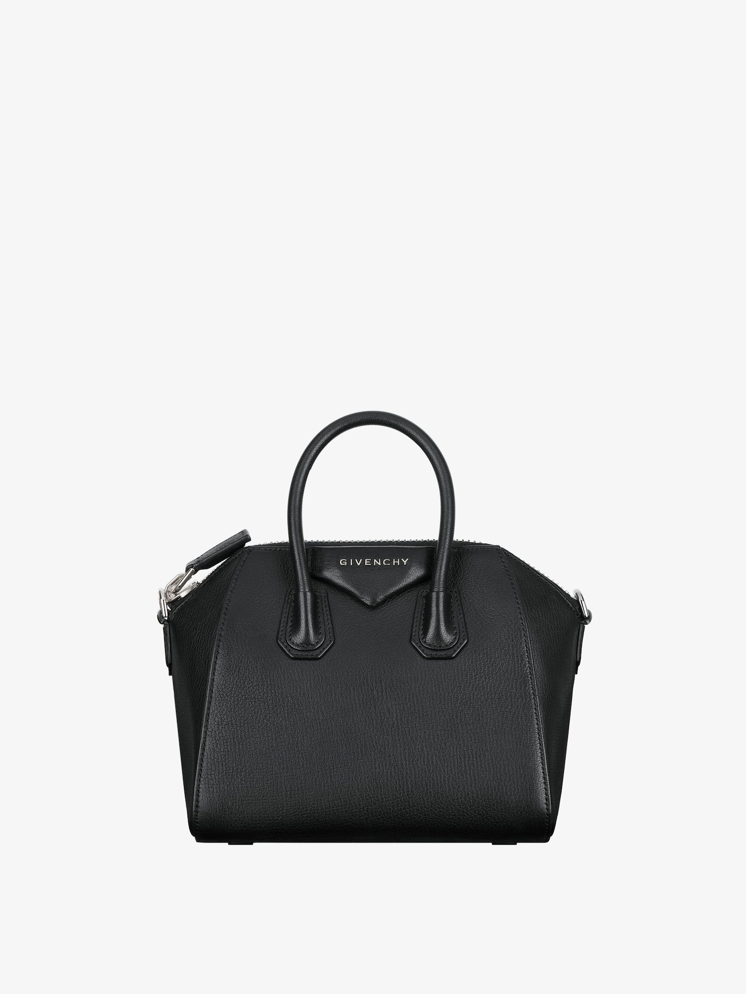 Mini Antigona bag in grained leather - black | Givenchy US