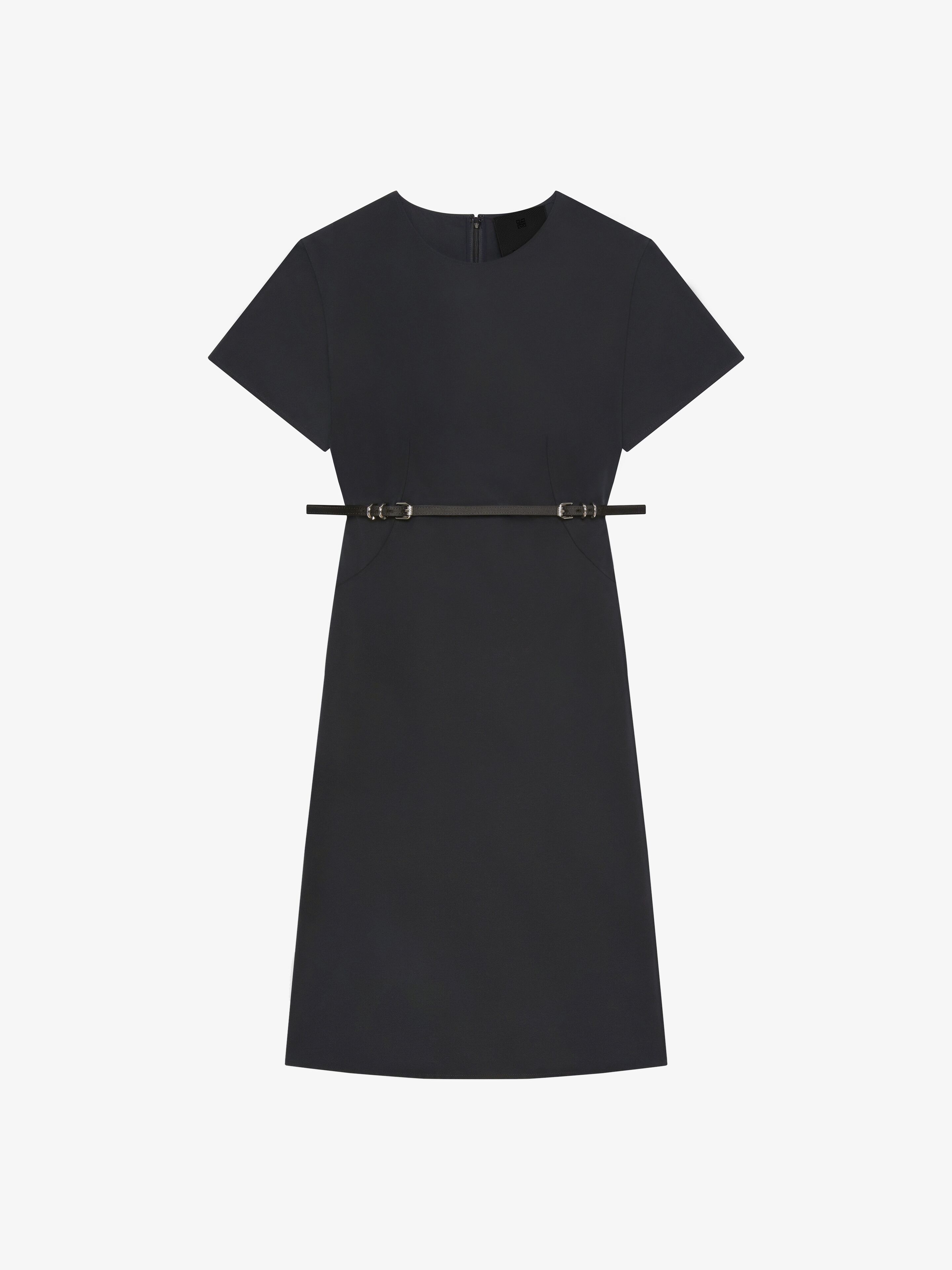 Shop Givenchy Voyou Dress In Cotton Taffetas In Black