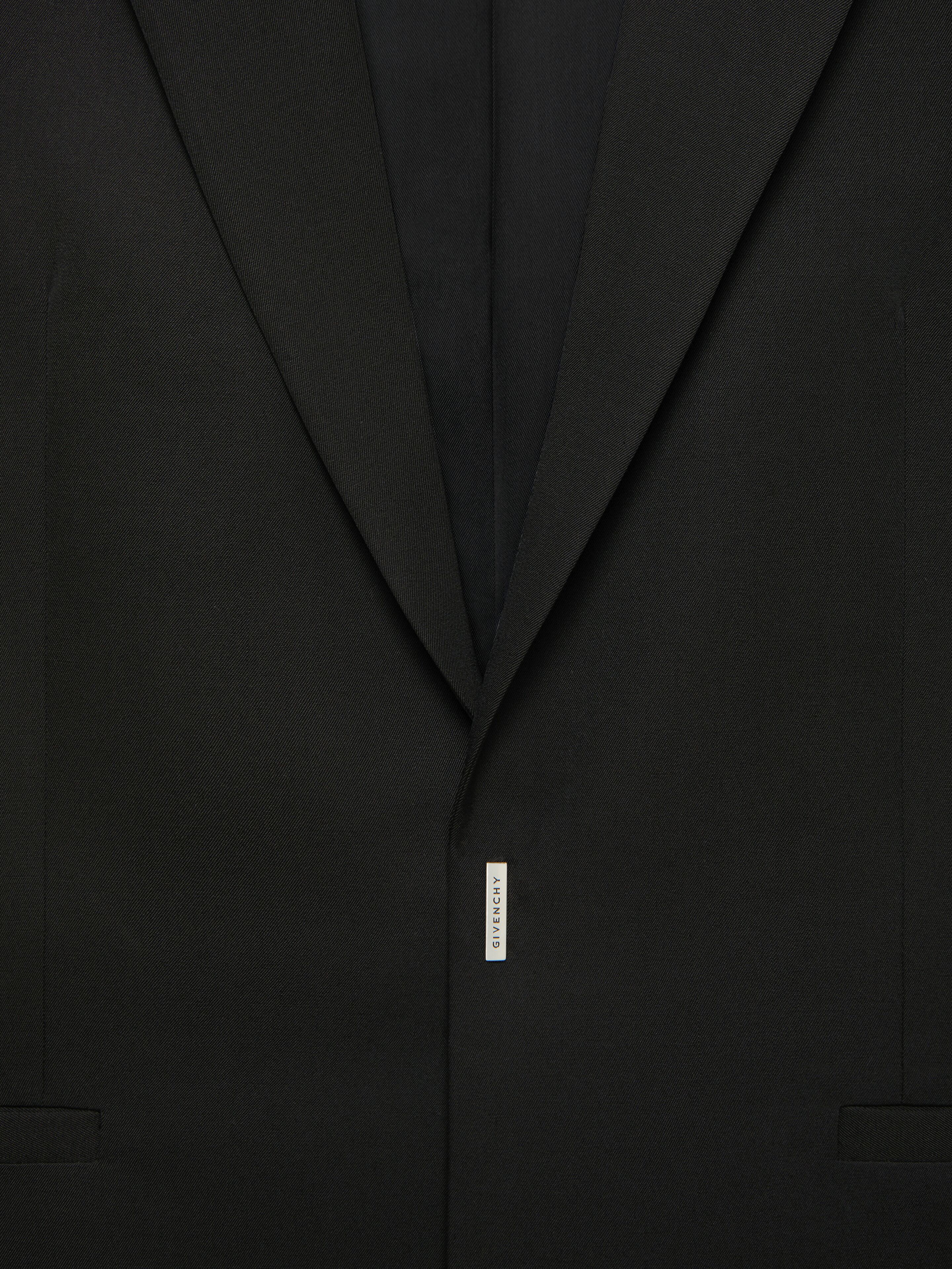 Slim-fit jacket in wool and mohair with U-lock harness in