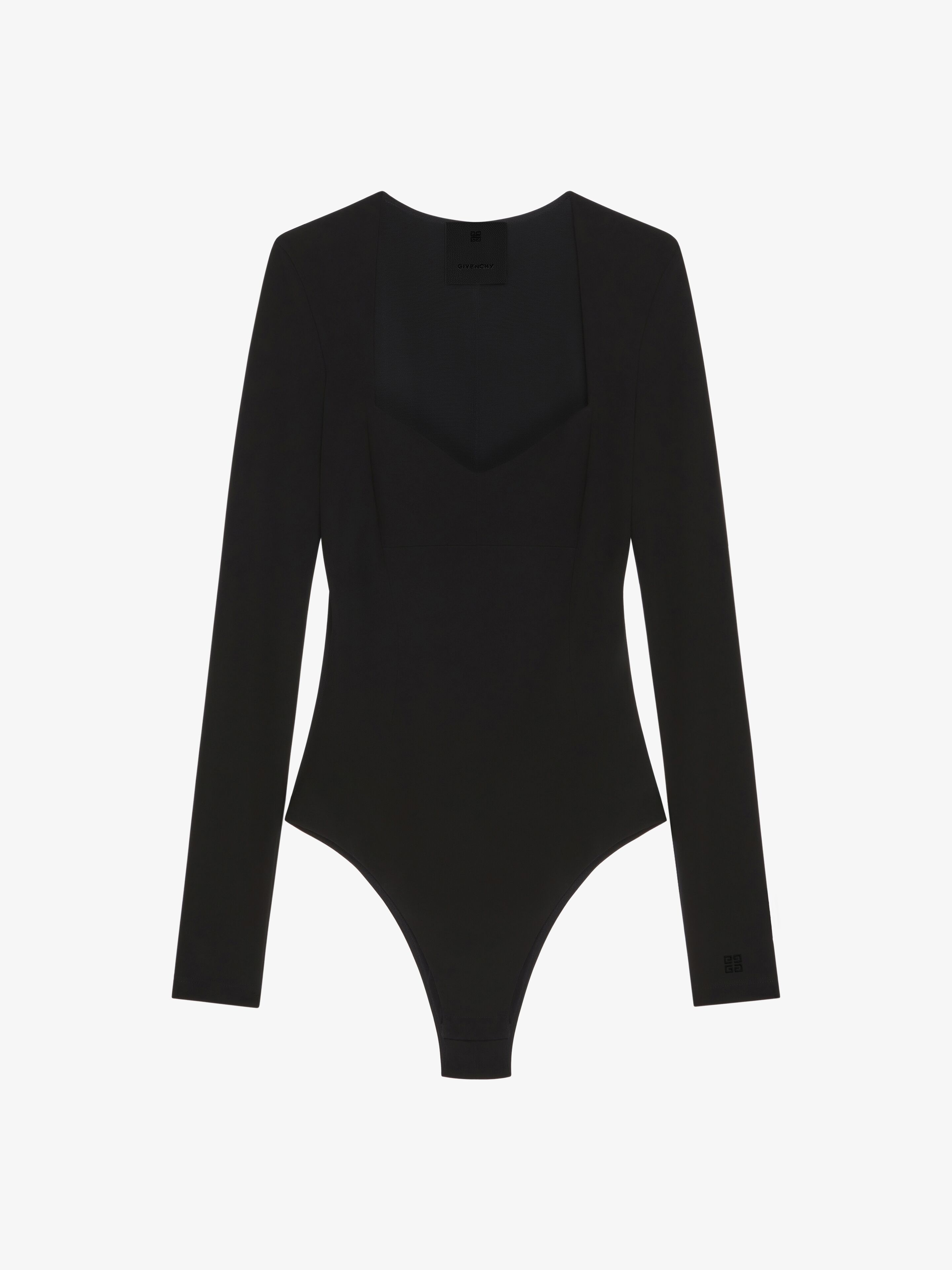 Shop Givenchy Bodysuit In Crepe In Black