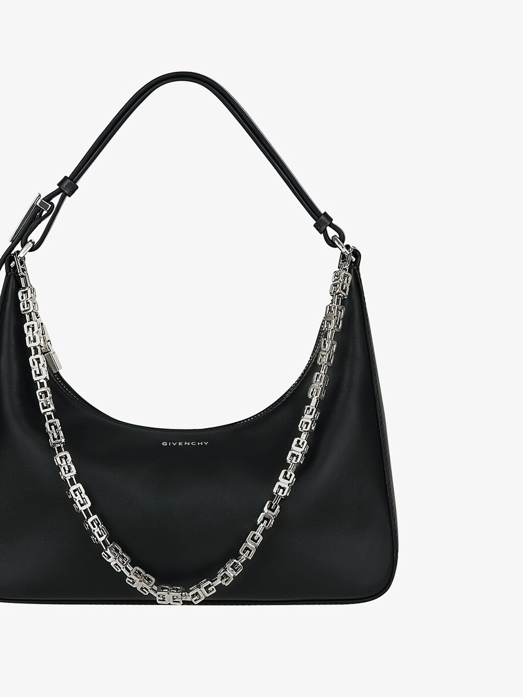 Small Moon Cut Out bag in leather with chain | Givenchy CA
