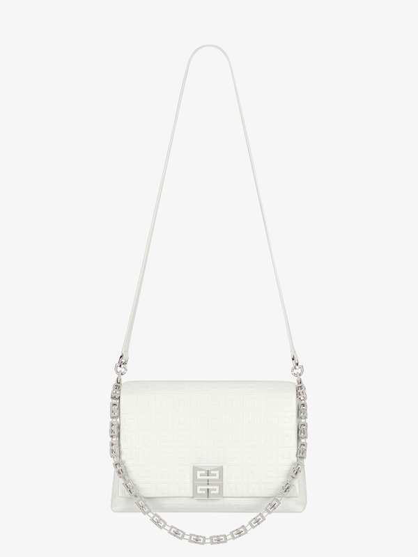 Medium 4G Soft bag in 4G leather - ivory | Givenchy US