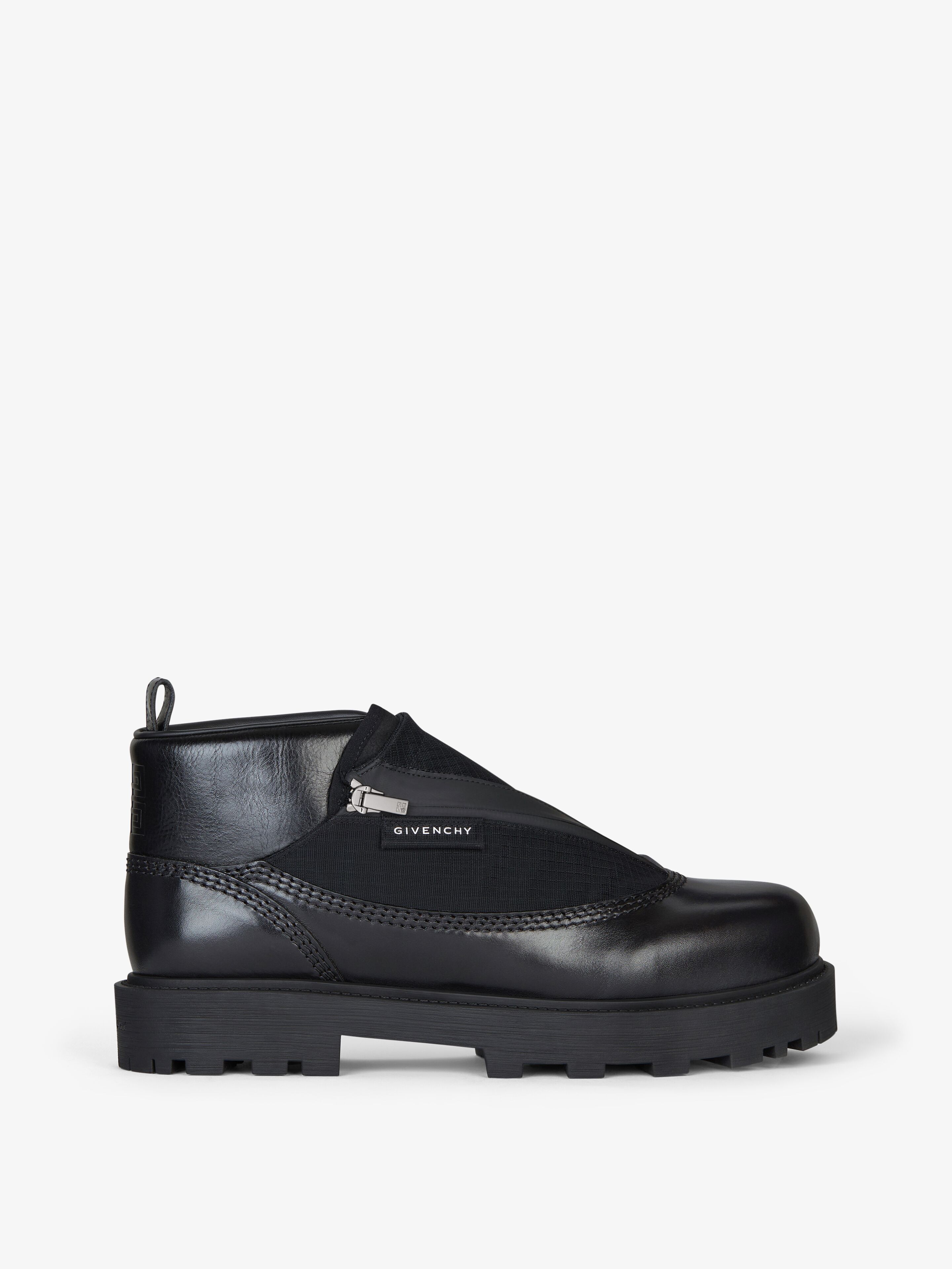 Shop Givenchy Storm Ankle Boots In Leather With Zip In Black