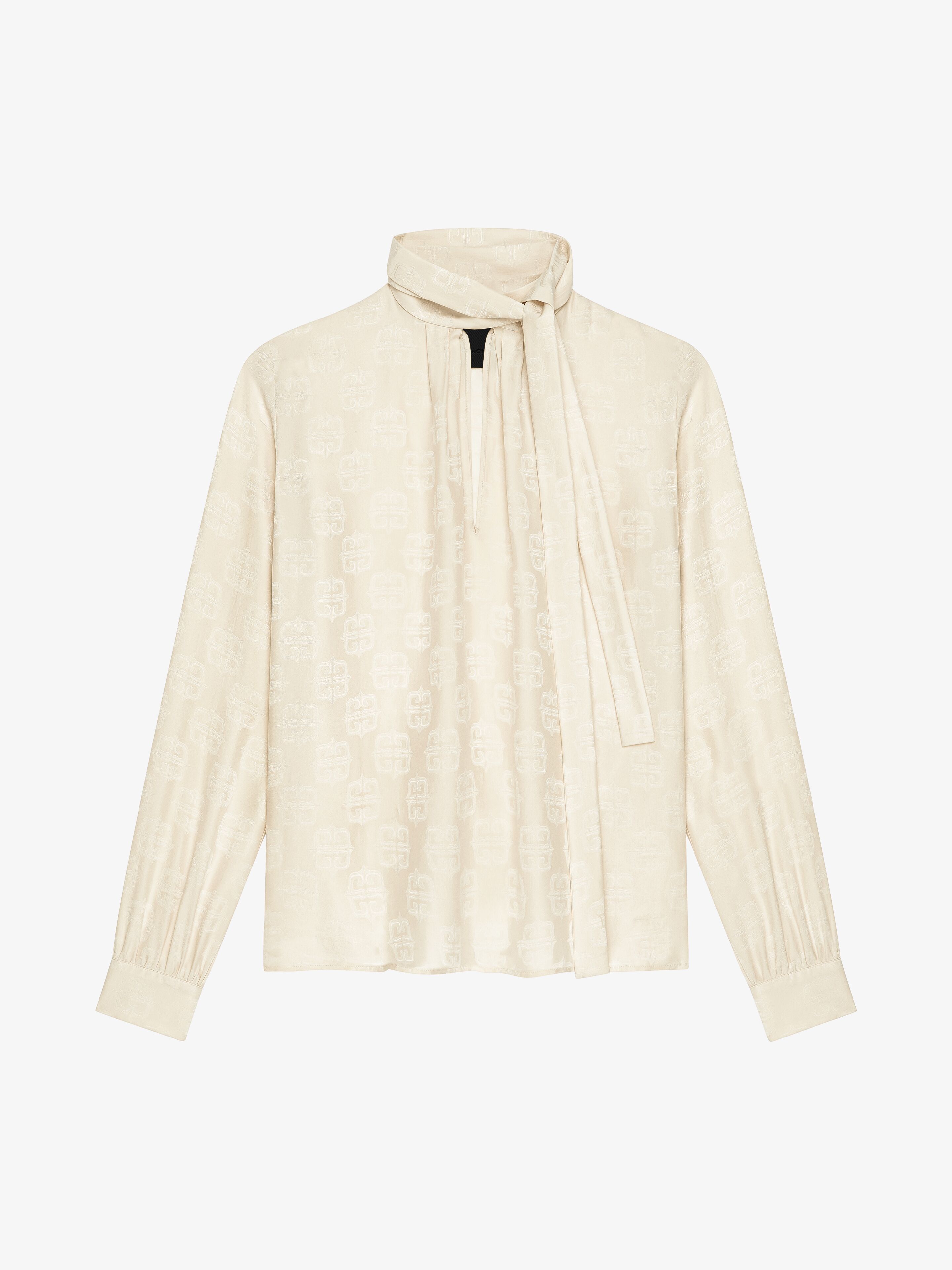 GIVENCHY BLOUSE IN 4G LIQUID JACQUARD WITH LAVALLIÈRE 