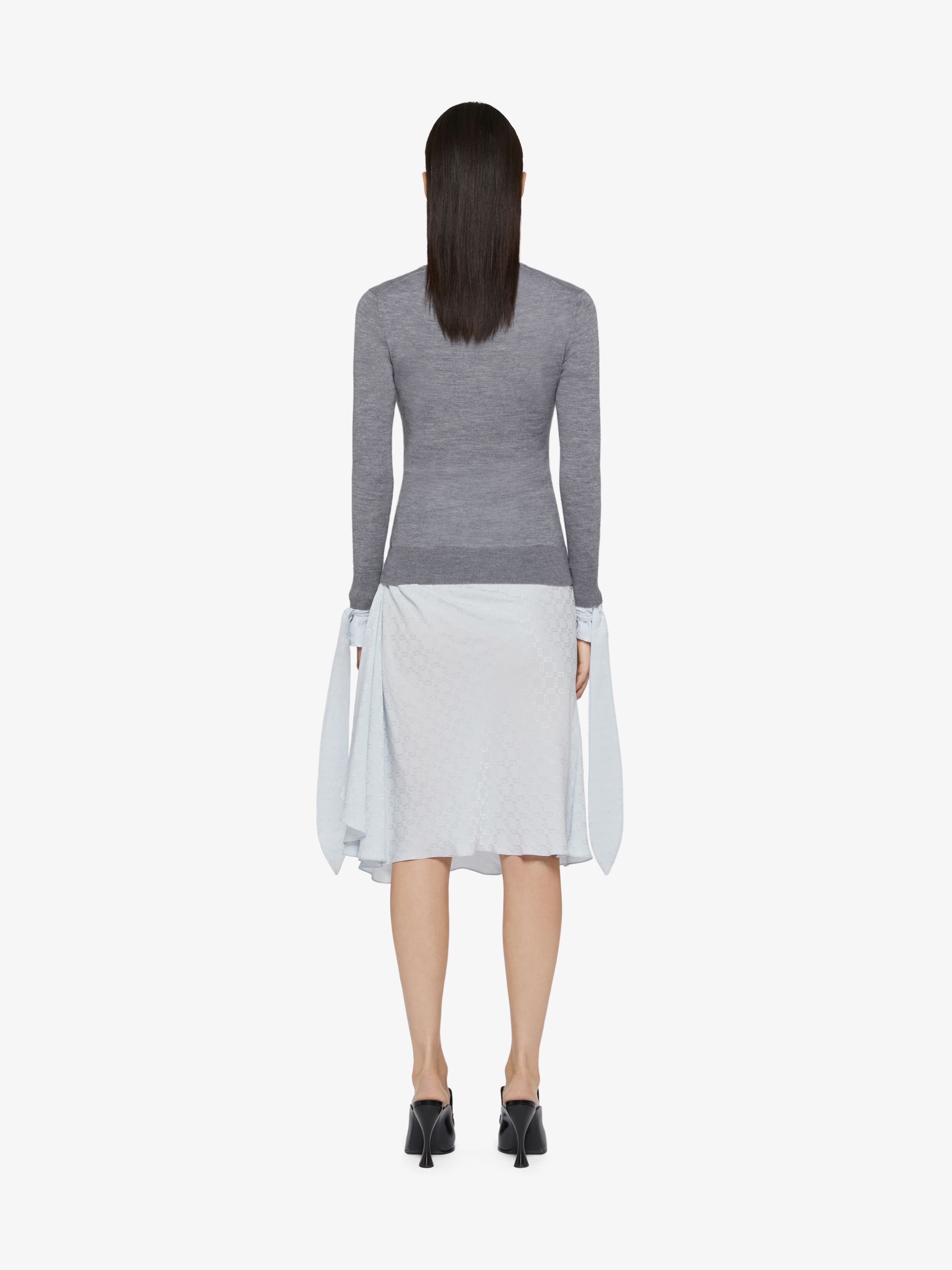 Draped skirt in monogram 72 jacquard | Givenchy CA | Givenchy