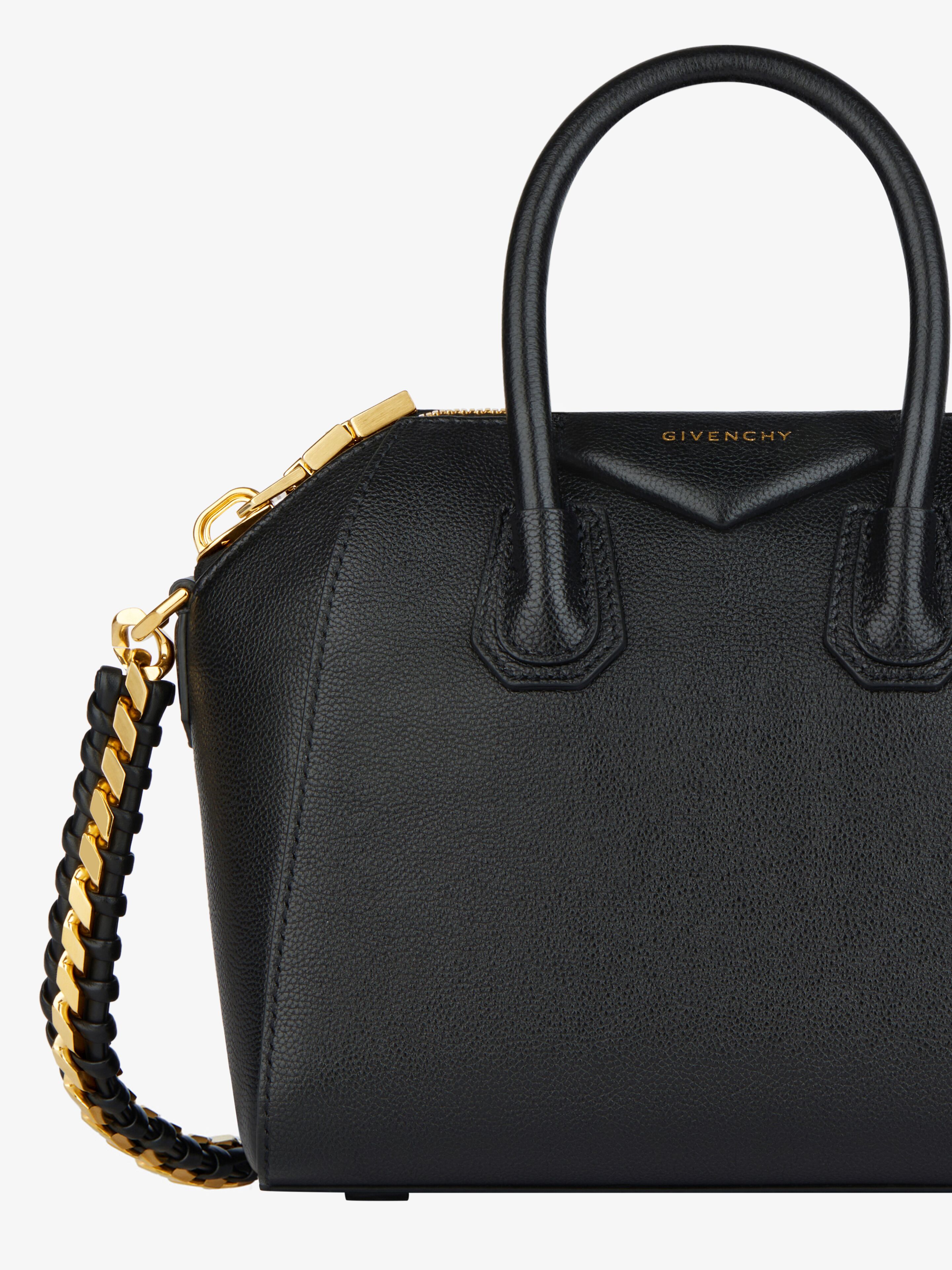 Mini Antigona bag in grained leather in black Givenchy DE