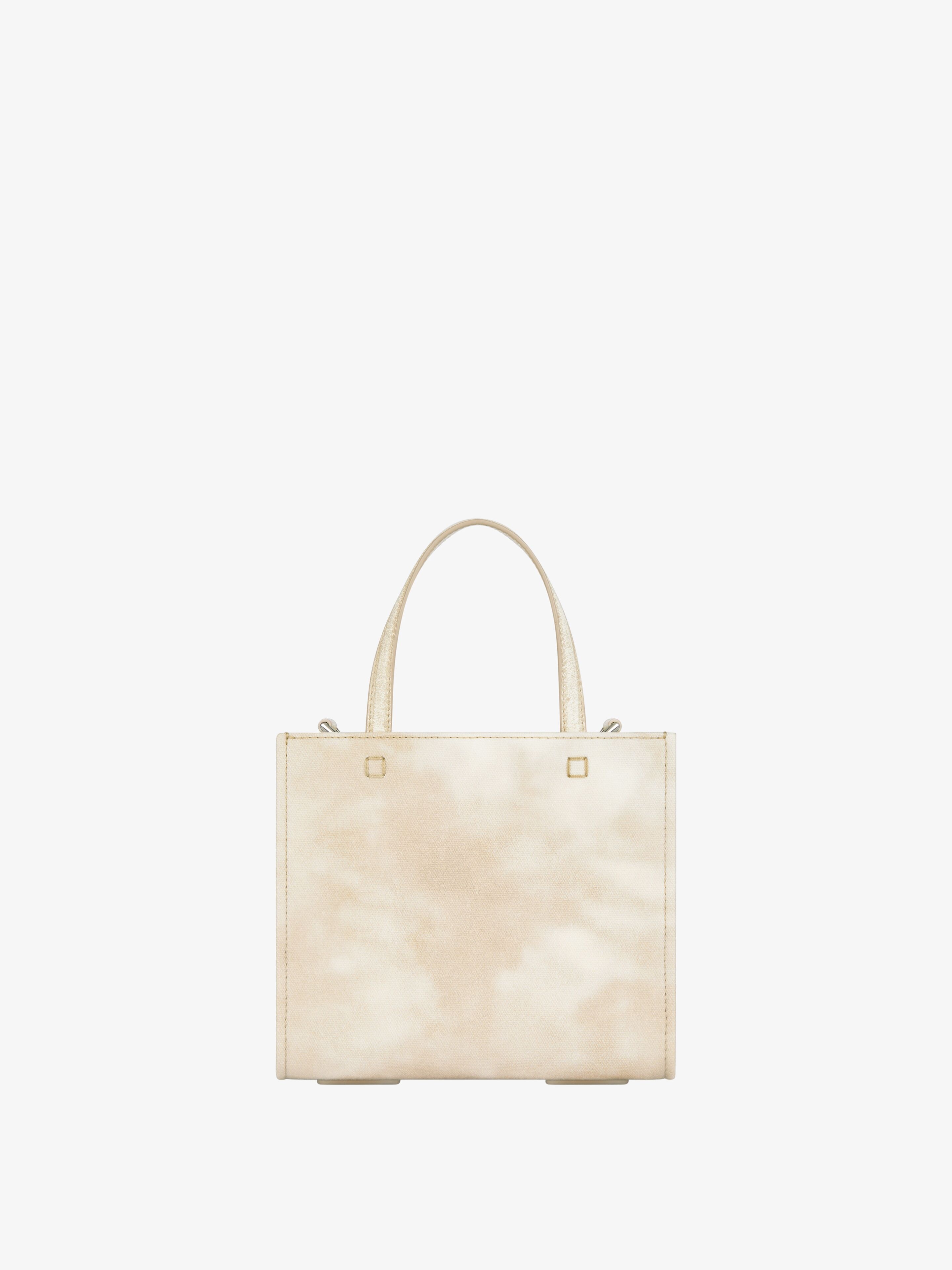 Mini G-Tote shopping bag in tie and dye canvas in - dusty