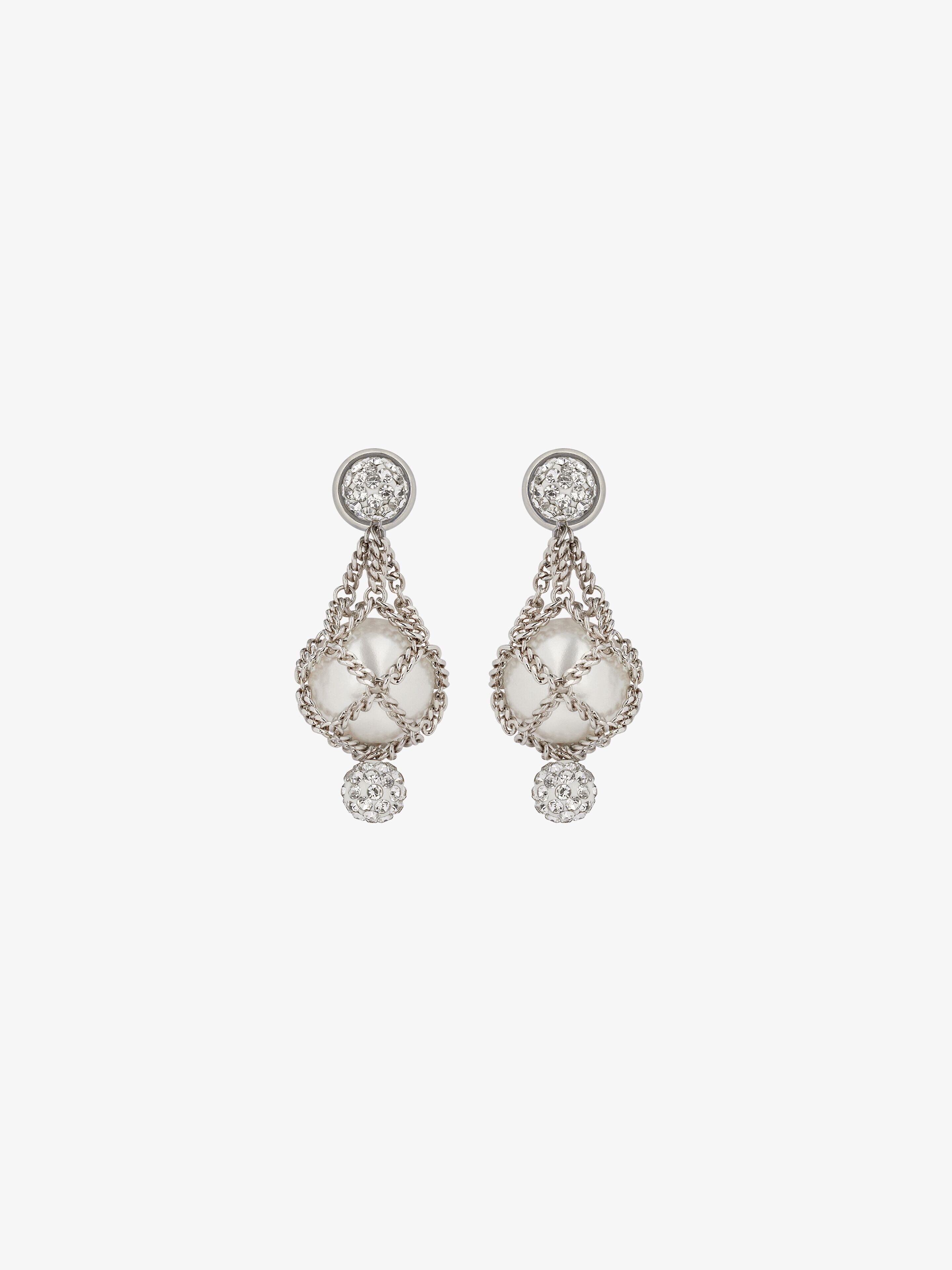 Givenchy - Boucles D'oreilles Pearling En Métal, Perles Et Cristaux - pour Femme