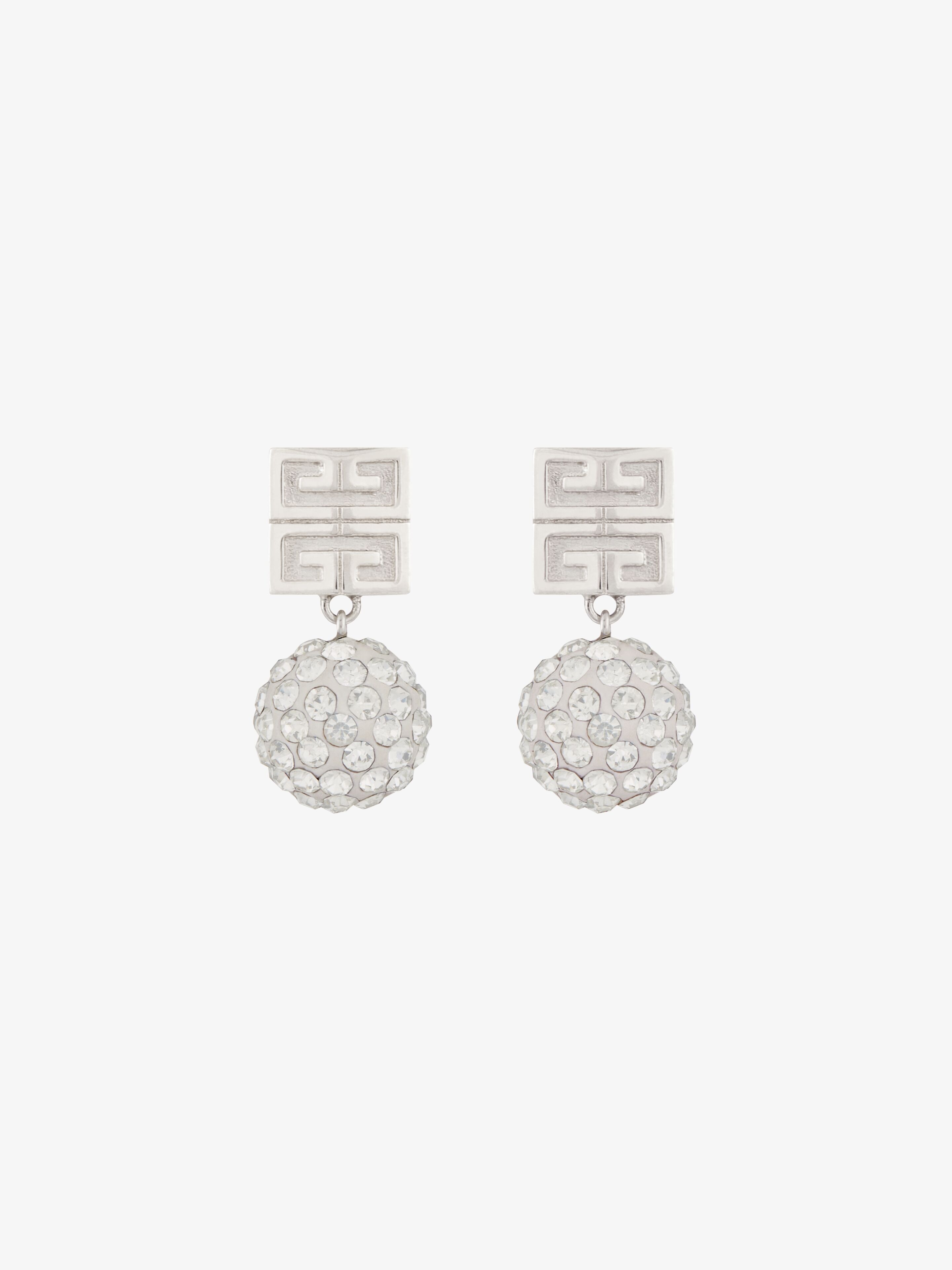 Shop Givenchy 4g Earrings In Metal With Crystals In Multicolor