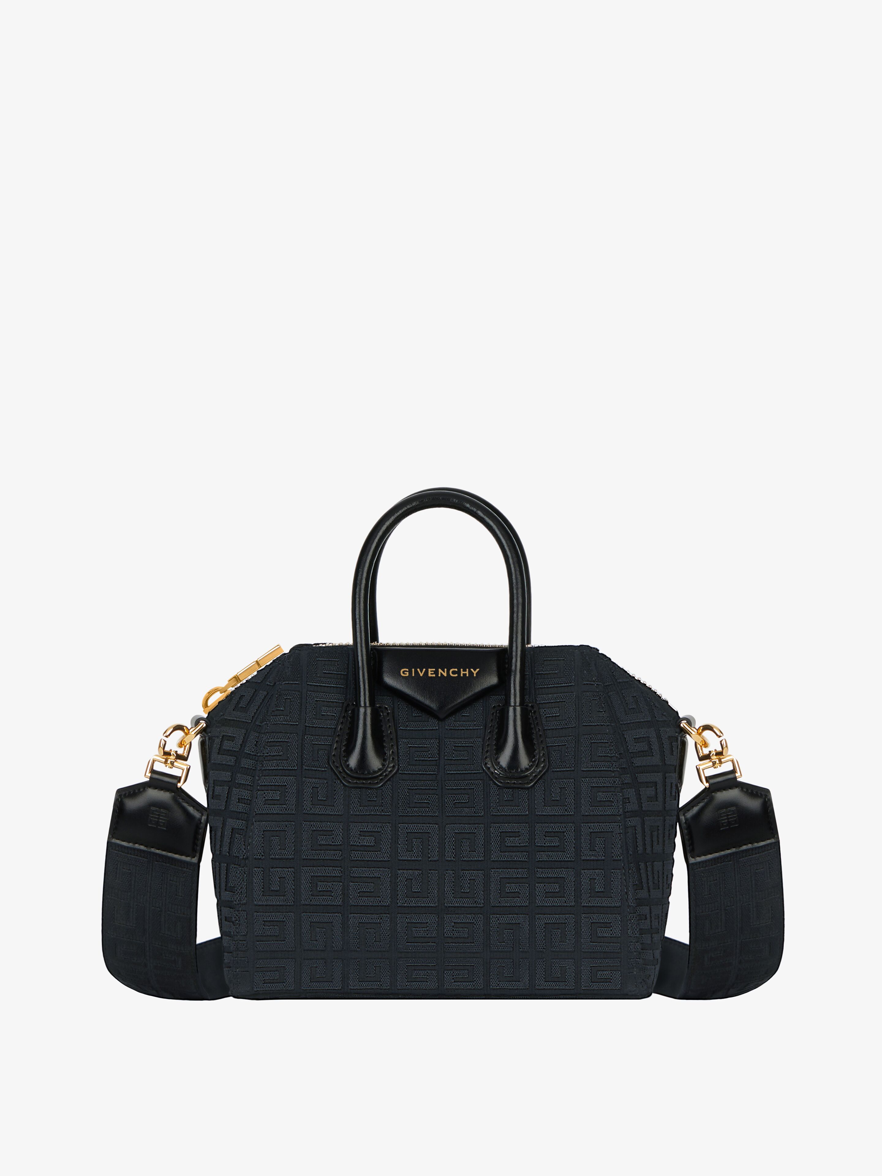 Givenchy Women's Small Antigona Top Handle Bag In 4g Embroidered Canvas In Black